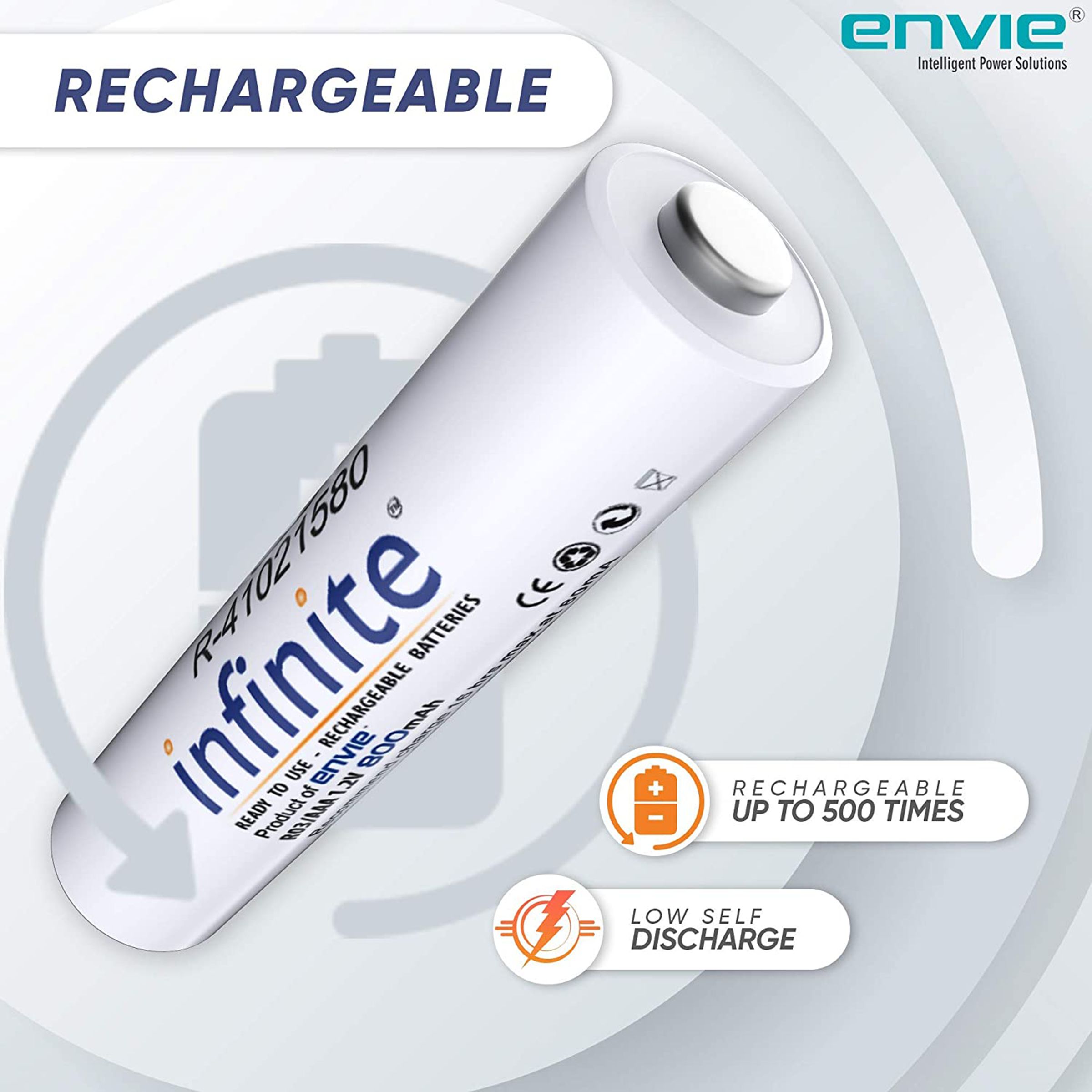 envie Infinite 800 mAh Ni-MH AAA Rechargeable Battery (Pack of 2) envie Infinite 800 mAh Ni-MH AAA Rechargeable Battery (Pack of 2)_3
