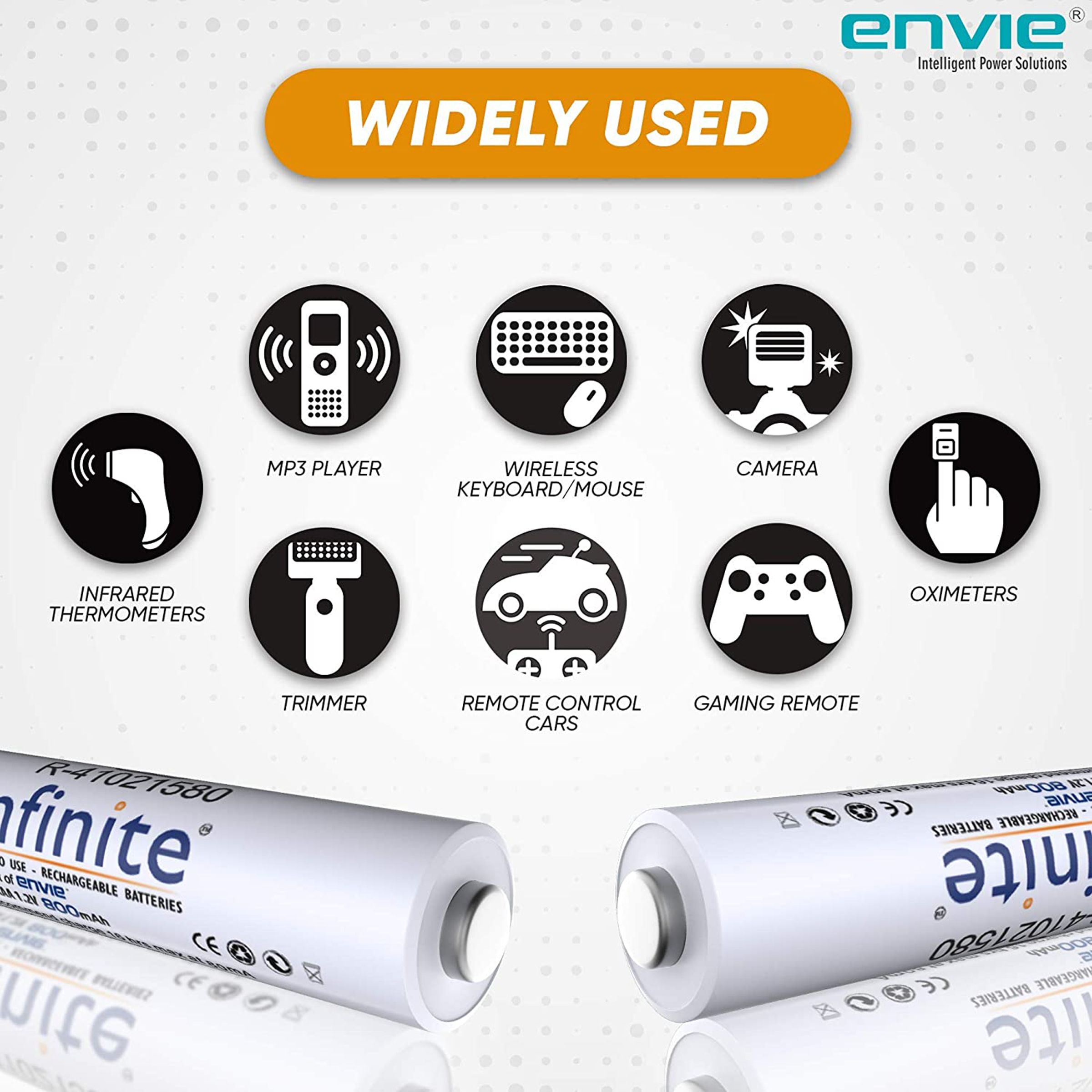 envie Infinite 800 mAh Ni-MH AAA Rechargeable Battery (Pack of 2) envie Infinite 800 mAh Ni-MH AAA Rechargeable Battery (Pack of 2)_5