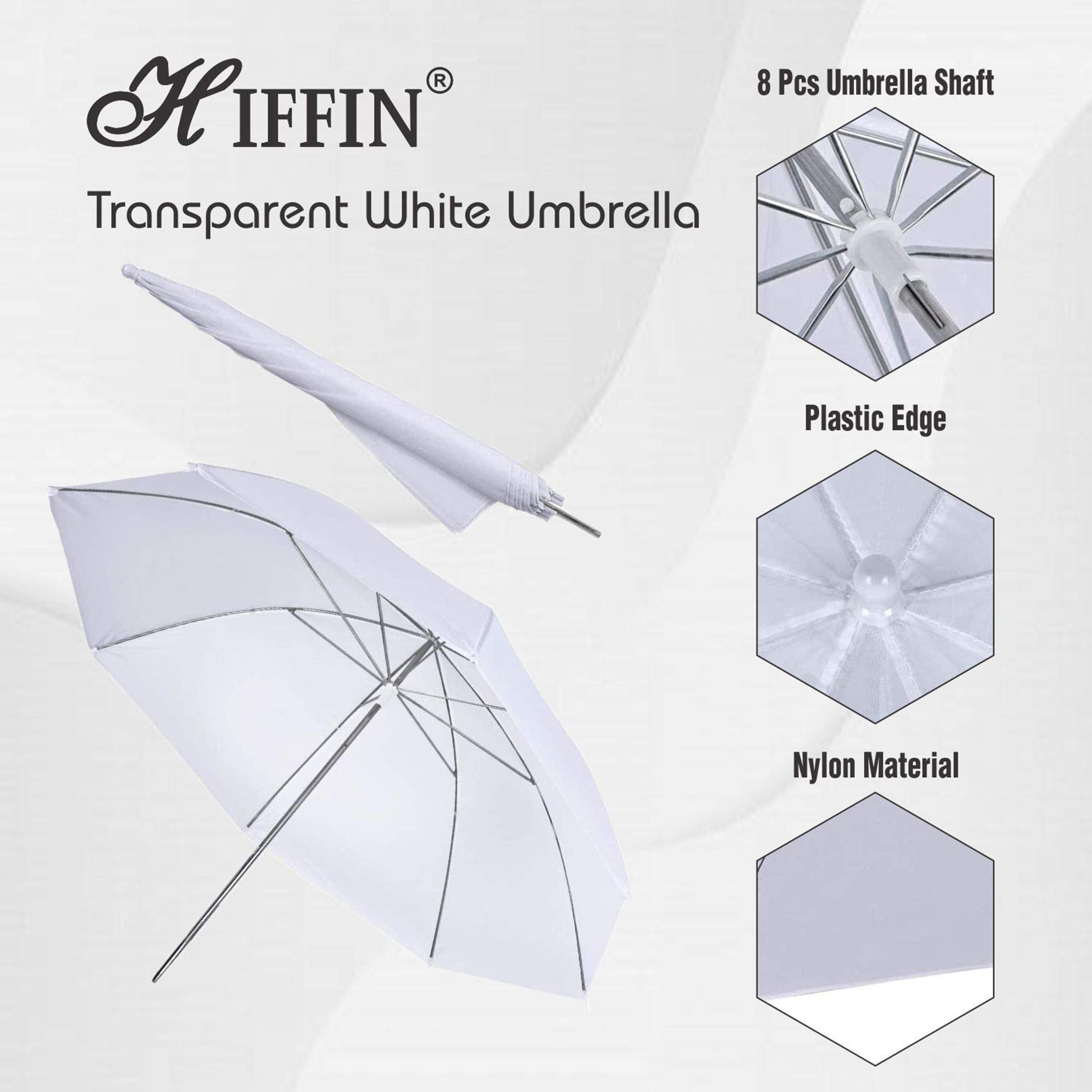 HIFFIN E27 Studio Double Holder KIT with 2 Light Stand 9FT, 2 Umbrella, 4 LED Blub for Photography & Videography (Lightweight & Portable) HIFFIN E27 Studio Double Holder KIT with 2 Light Stand 9FT, 2 Umbrella, 4 LED Blub for Photography & Videography (Lightweight & Portable)_4