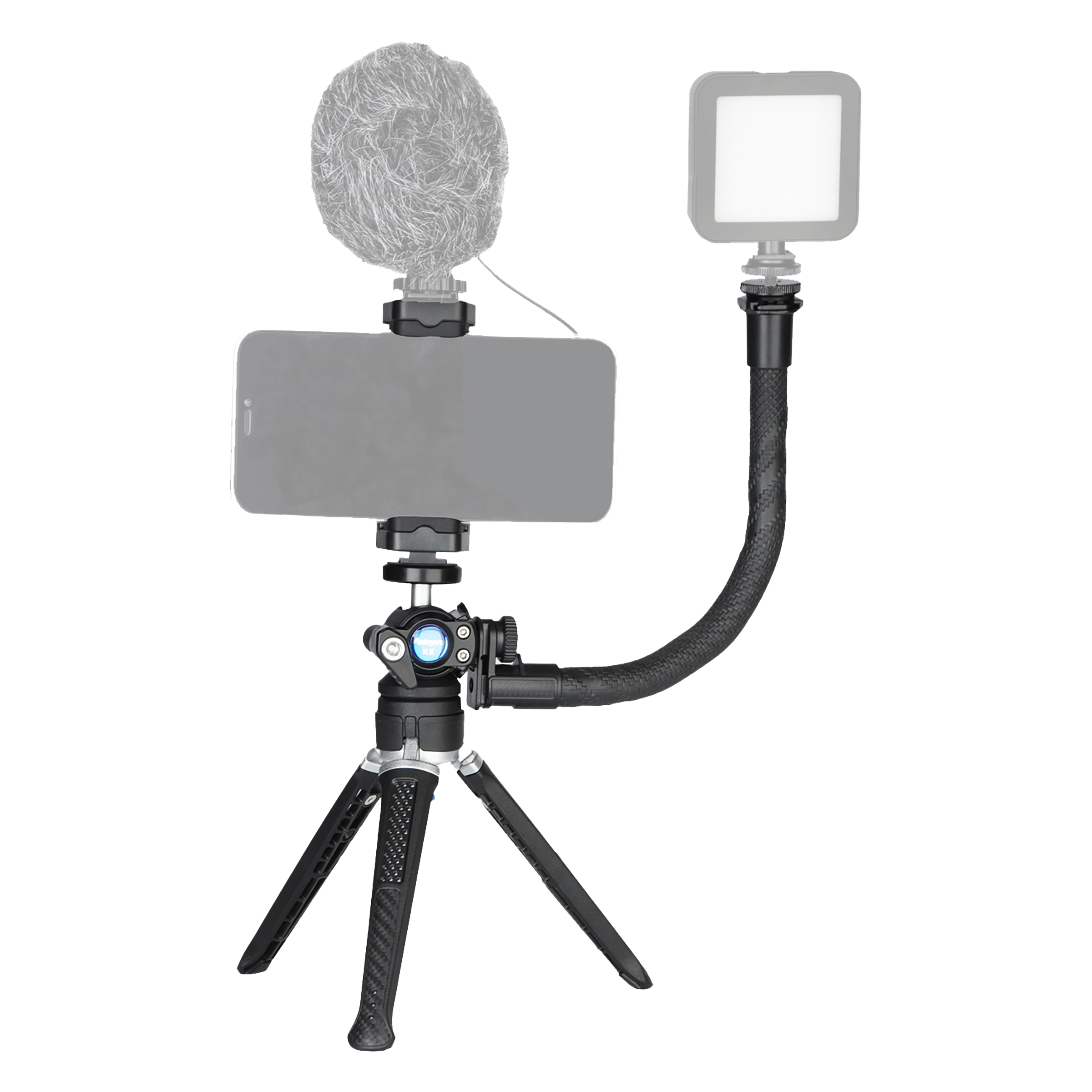 FotoPro Python FireKit I 30cm Adjustable Tripod for Mobile (Flexible Arm, Black) FotoPro Python FireKit I 30cm Adjustable Tripod for Mobile (Flexible Arm, Black)_4
