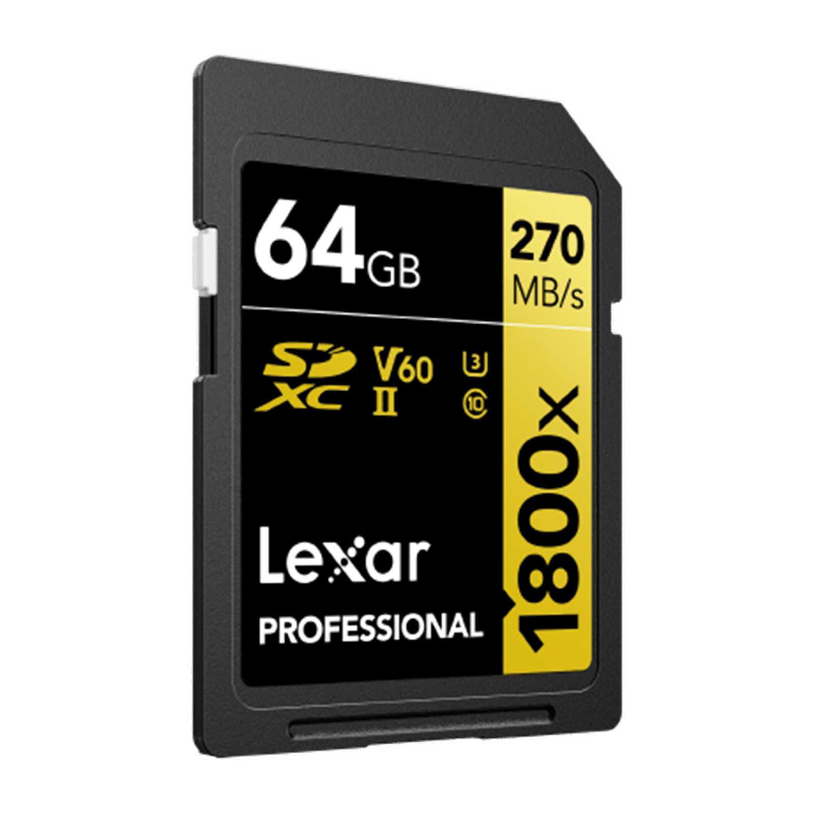 Lexar Professional 1800x GOLD Series SDXC 64GB Class 60, Class 10, Class 3 280MB/s Memory Card Lexar Professional 1800x GOLD Series SDXC 64GB Class 60, Class 10, Class 3 280MB/s Memory Card_4