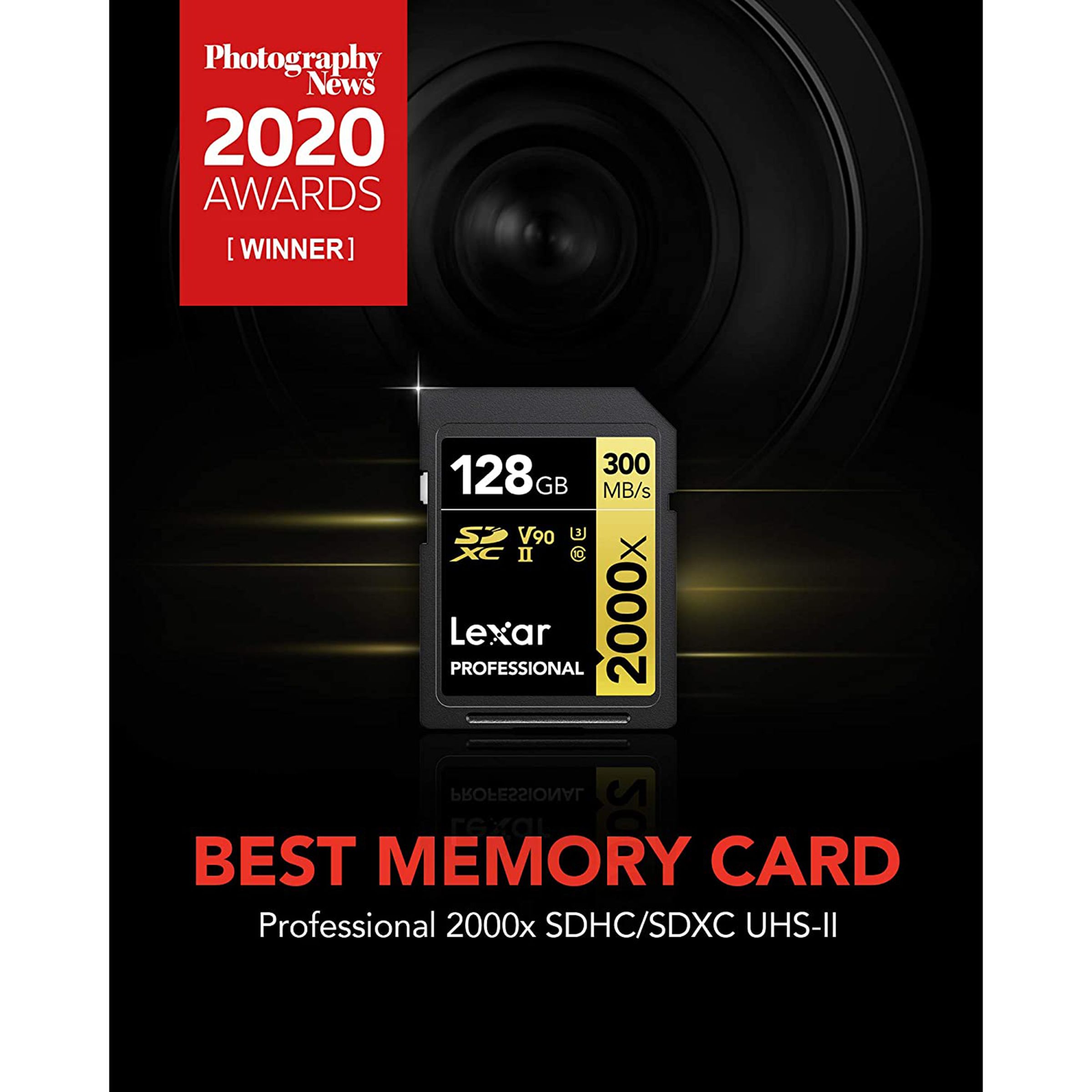 Lexar Professional 1800x GOLD Series SDXC 64GB Class 90, Class 3 300MB/s Memory Card_6