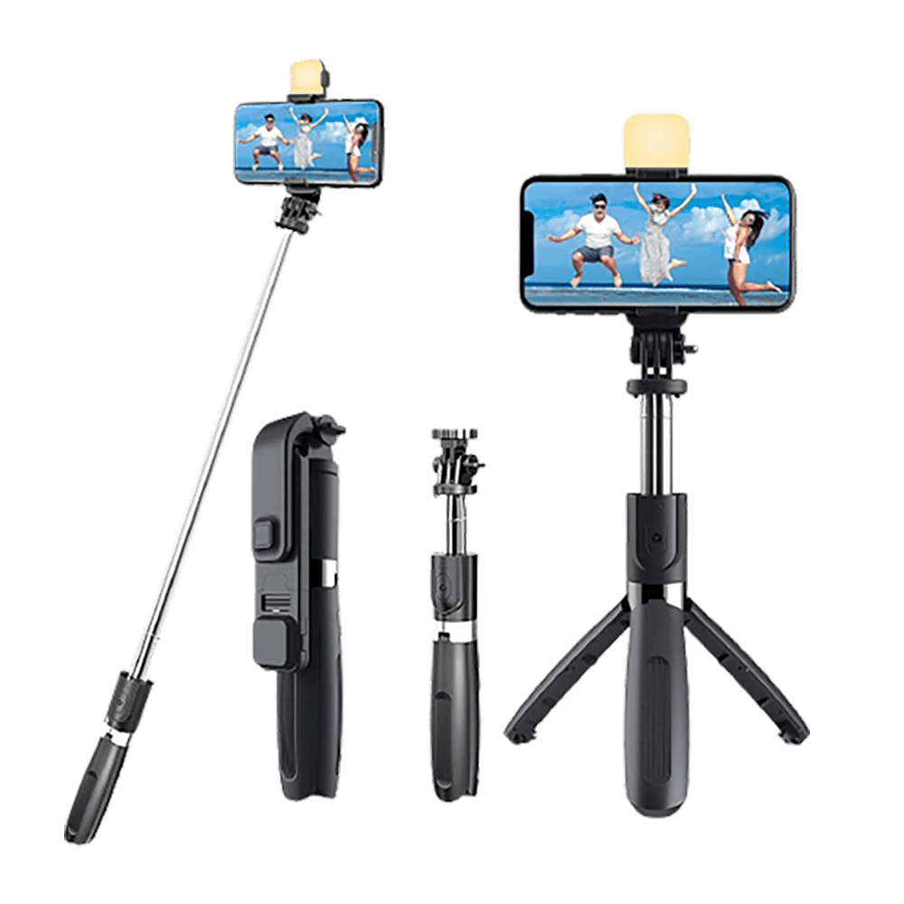 Capture Magiic 24 70cm Adjustable Bluetooth Selfie Stick for Mobile with Remote (360 Degree Rotatable, Black)_1