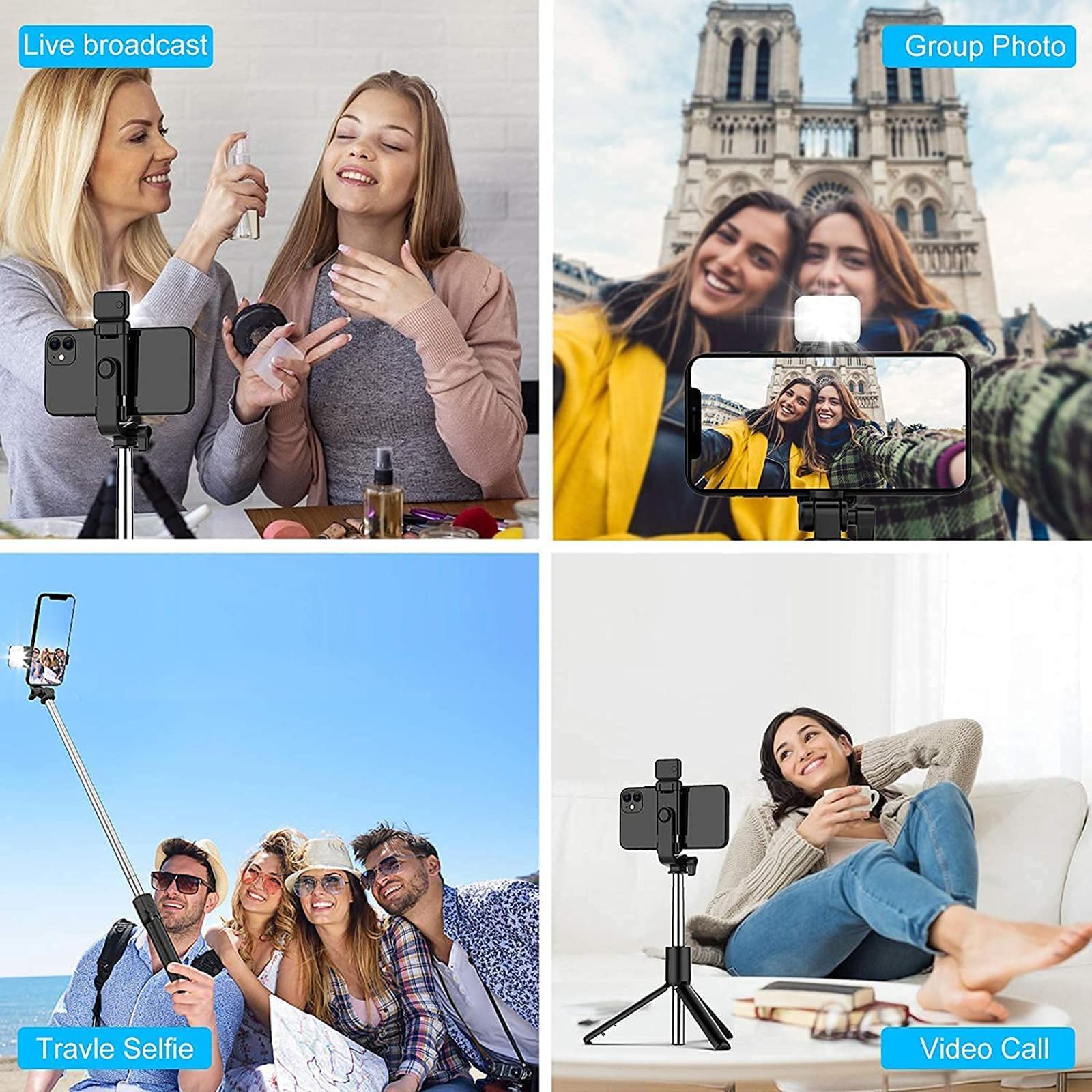 Capture Magiic 24 70cm Adjustable Bluetooth Selfie Stick for Mobile with Remote (360 Degree Rotatable, Black)_5