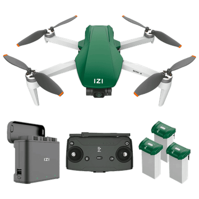 IZI Mini X Drone Combo (3 Axis Stabilized Gimbal, Dark Green)