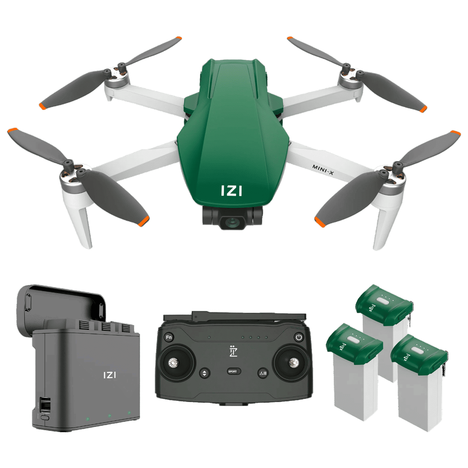 IZI Mini X Drone Combo (3 Axis Stabilized Gimbal, Dark Green) IZI Mini X Drone Combo (3 Axis Stabilized Gimbal, Dark Green)_1