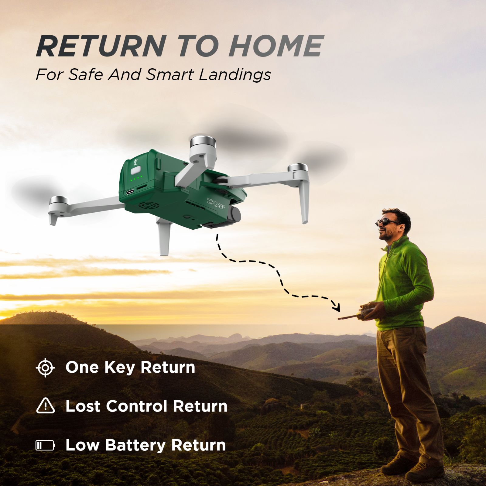 IZI Mini X Drone Combo (3 Axis Stabilized Gimbal, Dark Green) IZI Mini X Drone Combo (3 Axis Stabilized Gimbal, Dark Green)_6