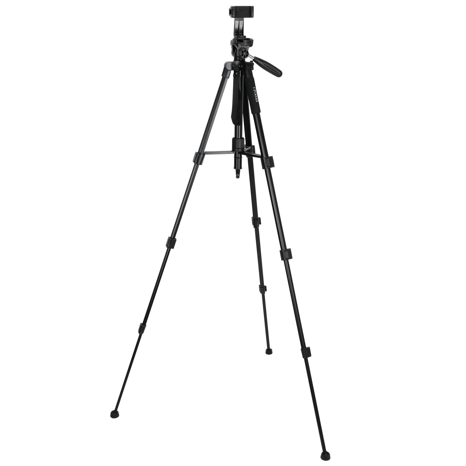 Croma 163cm Adjustable Tripod for Mobile and Camera (4 Section Height Adjustment, Black)_4