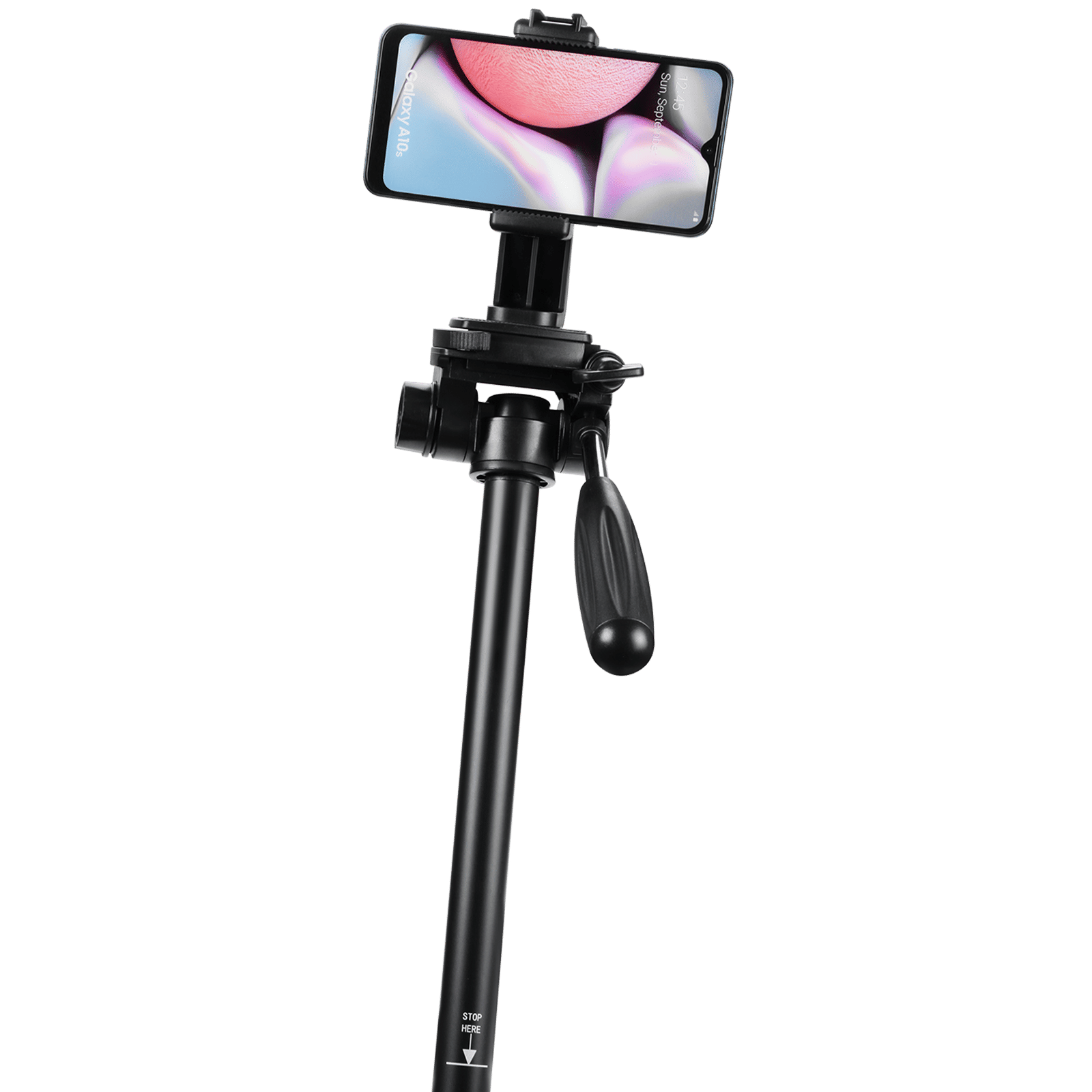 Croma 163cm Adjustable Tripod for Mobile and Camera (4 Section Height Adjustment, Black)_5