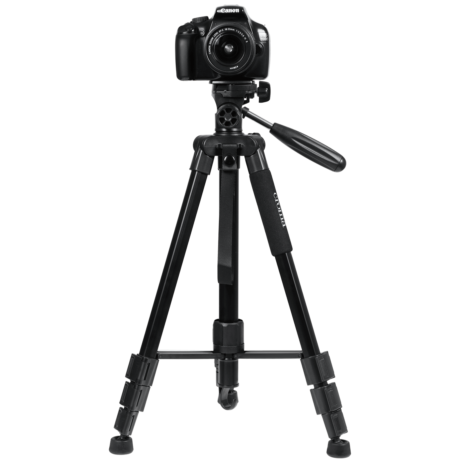 Croma 163cm Adjustable Tripod for Mobile and Camera (4 Section Height Adjustment, Black)_6