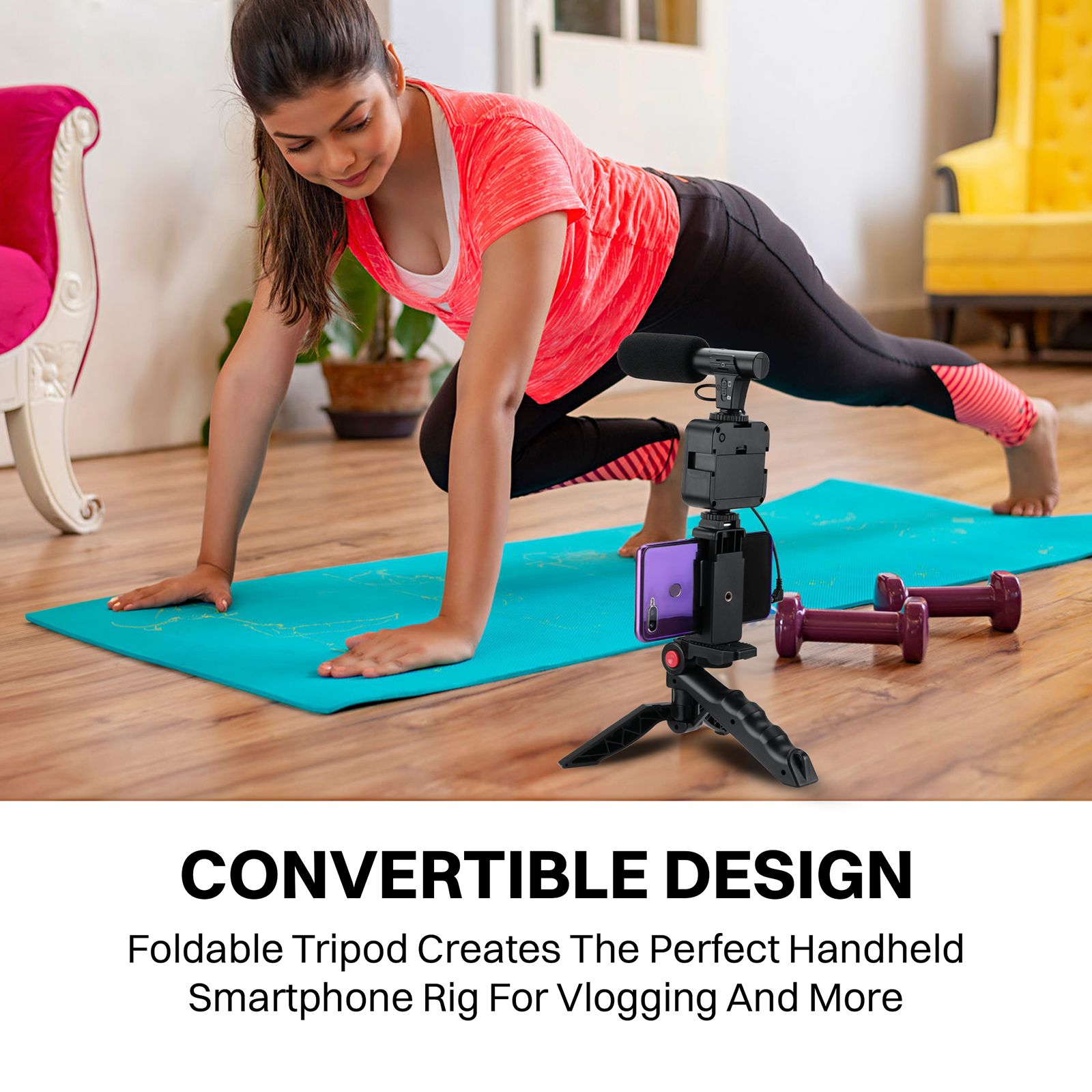 Croma Adjustable Tripod for Camera and Mobile With Remote (Easy to Assemble, Black)_15
