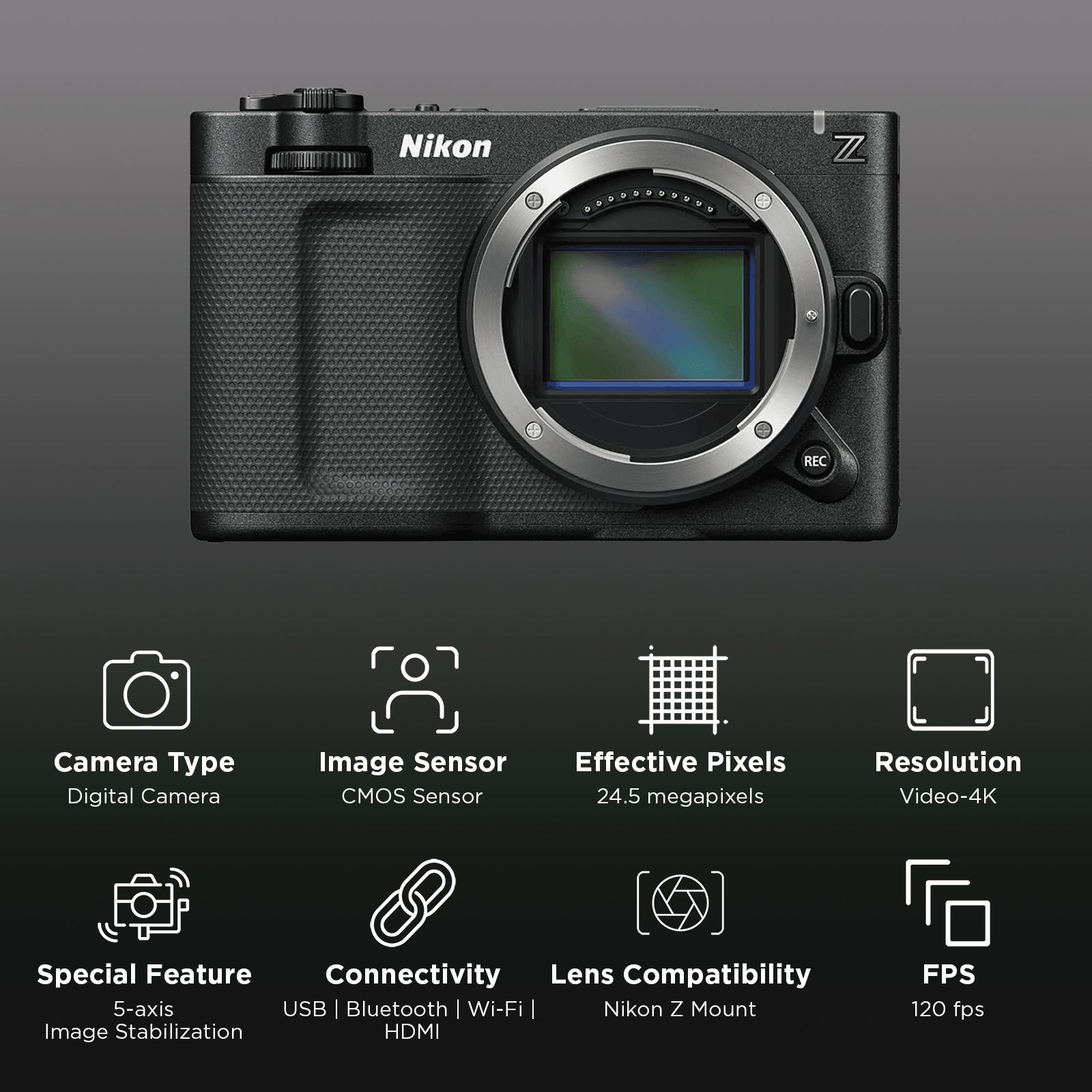 Nikon ZR 24.5MP Digital Camera (Body only, 35.9 x 23.9 mm Sensor, Built-in Microphone) Nikon ZR 24.5MP Digital Camera (Body only, 35.9 x 23.9 mm Sensor, Built-in Microphone)_2