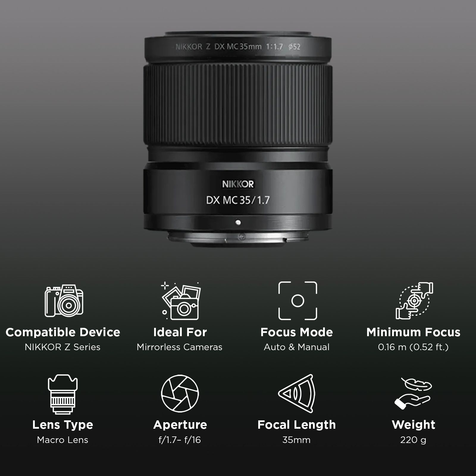 Nikon NIKKOR Z 35mm f/1.7-f/22 Macro Prime Lens for Nikon Z-Mount (Scene-Stealing Close-ups, Fast and Quiet AF)_3