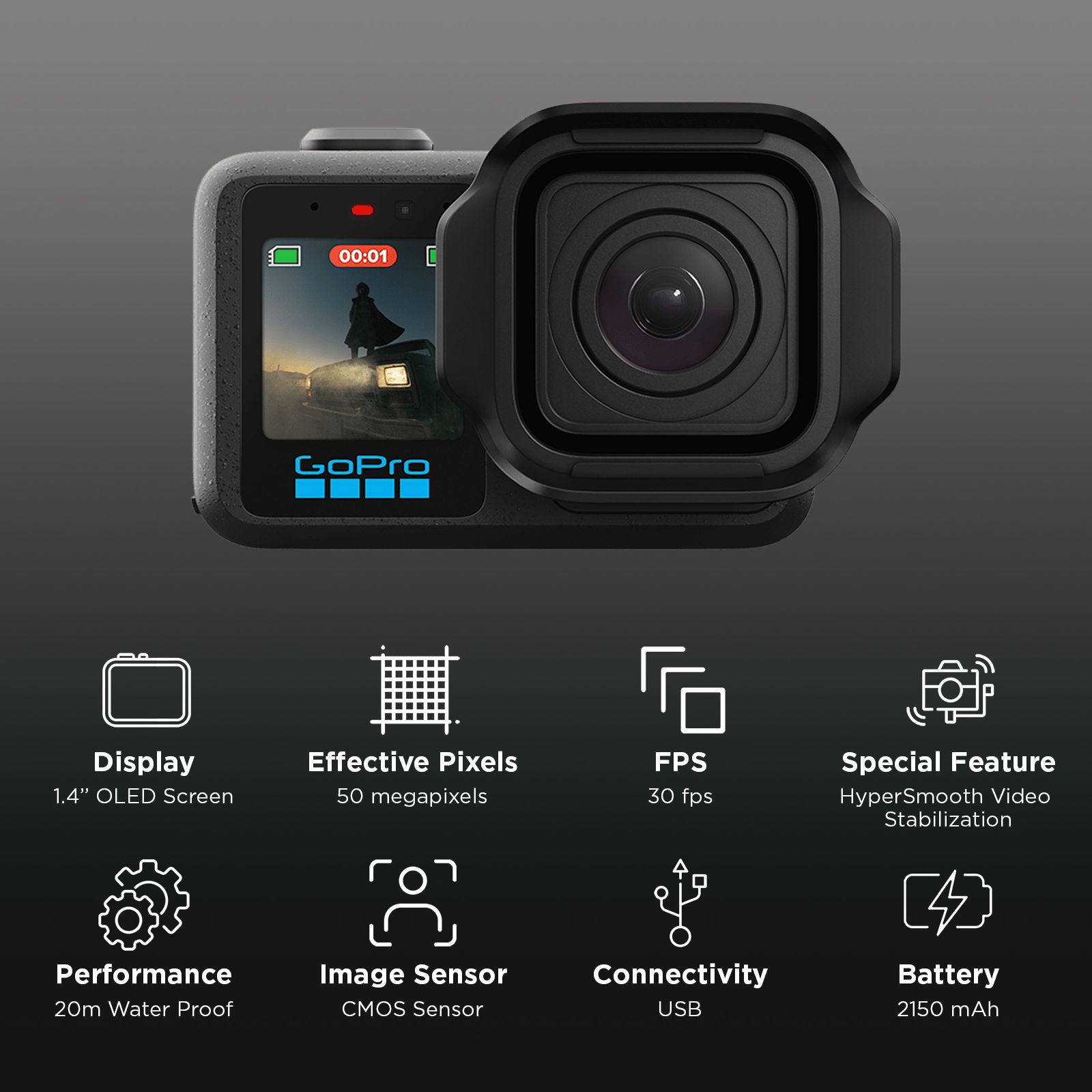 GoPro MISSION 1 8K and 50MP 30 FPS Waterproof Action Camera with Touchscreen (Black) GoPro MISSION 1 8K and 50MP 30 FPS Waterproof Action Camera with Touchscreen (Black)_2
