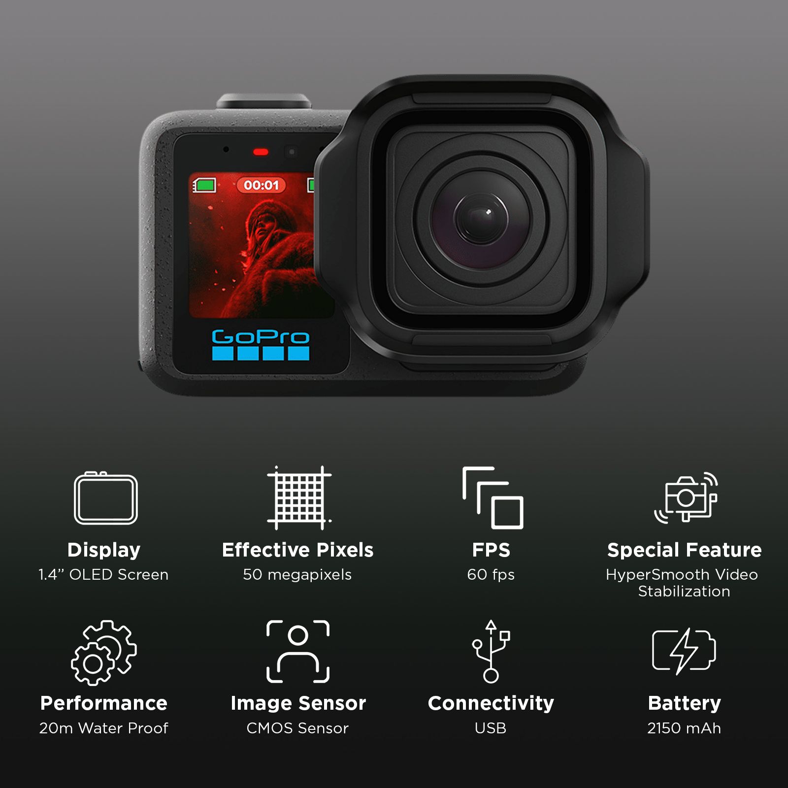GoPro MISSION 1 PRO 8K and 50MP 60 FPS Waterproof Action Camera with Touchscreen (Black)_2