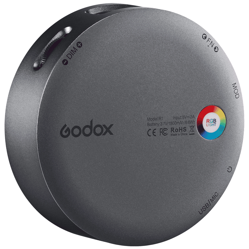 Godox R1 LED Light for Photography (Round RGB Mini Creative Light) Godox R1 LED Light for Photography (Round RGB Mini Creative Light)_5