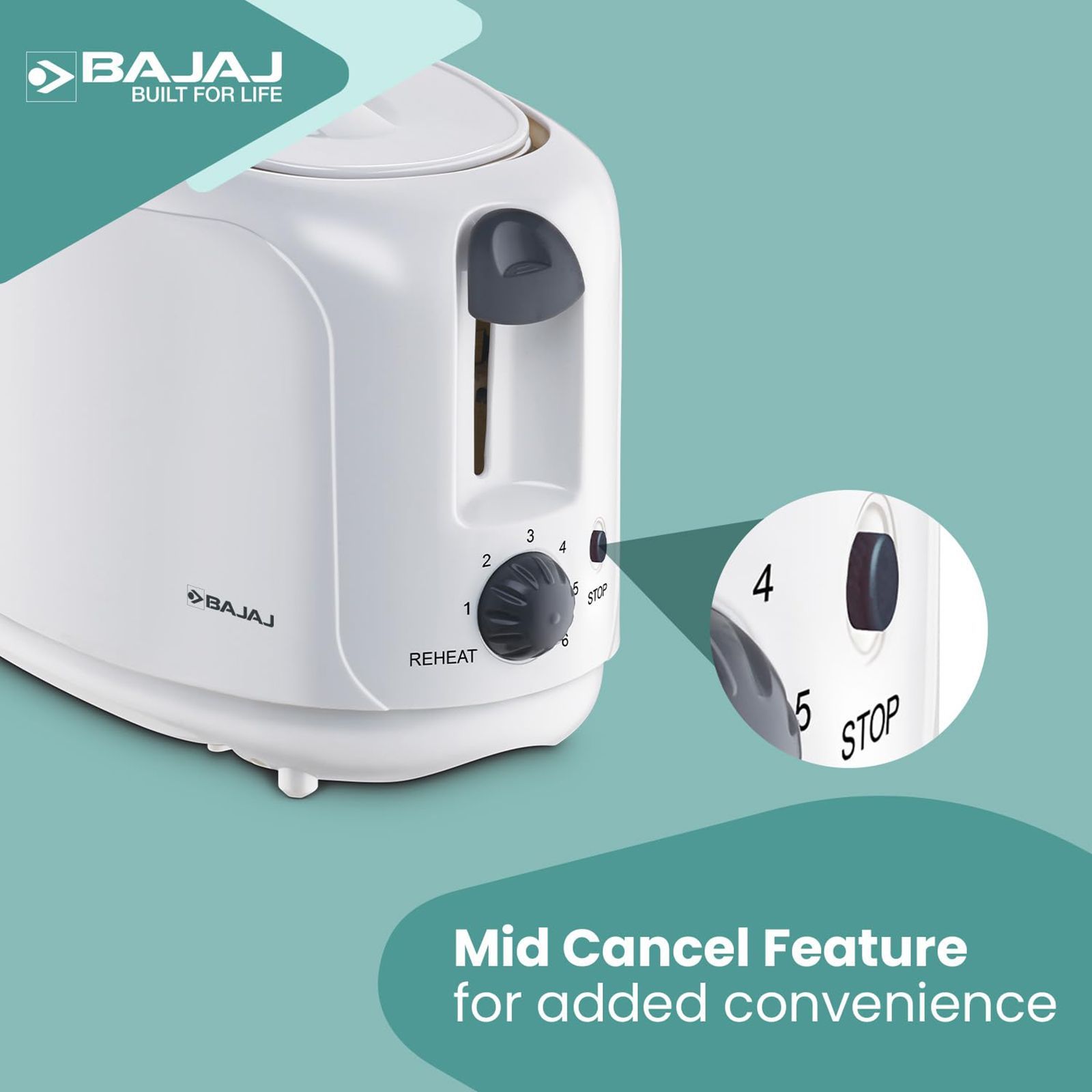 BAJAJ Majesty 750W 2 Slice Pop-Up Toaster with Slide Out Crumb Tray (White) BAJAJ Majesty 750W 2 Slice Pop-Up Toaster with Slide Out Crumb Tray (White)_12