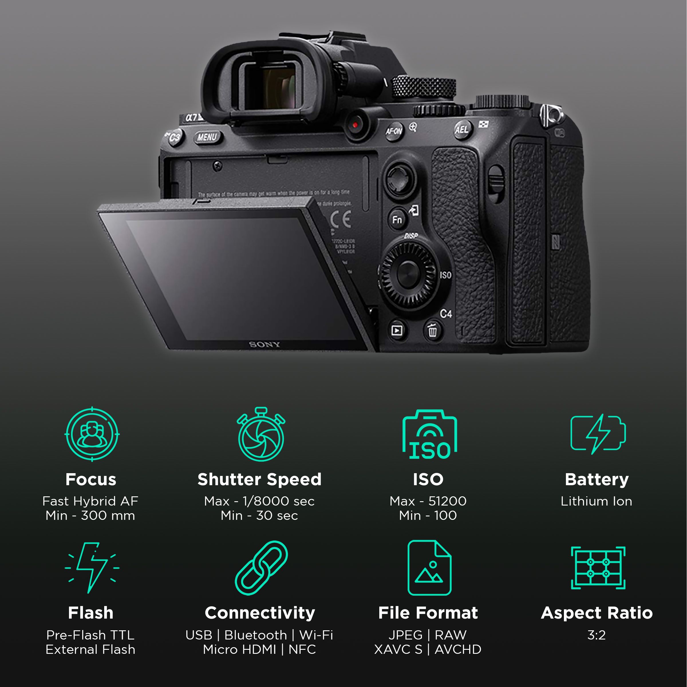 SONY Alpha 7 III 24.2MP Full Frame Camera (Body Only, 35.6 x 23.8 mm Sensor, Tiltable Screen)_3