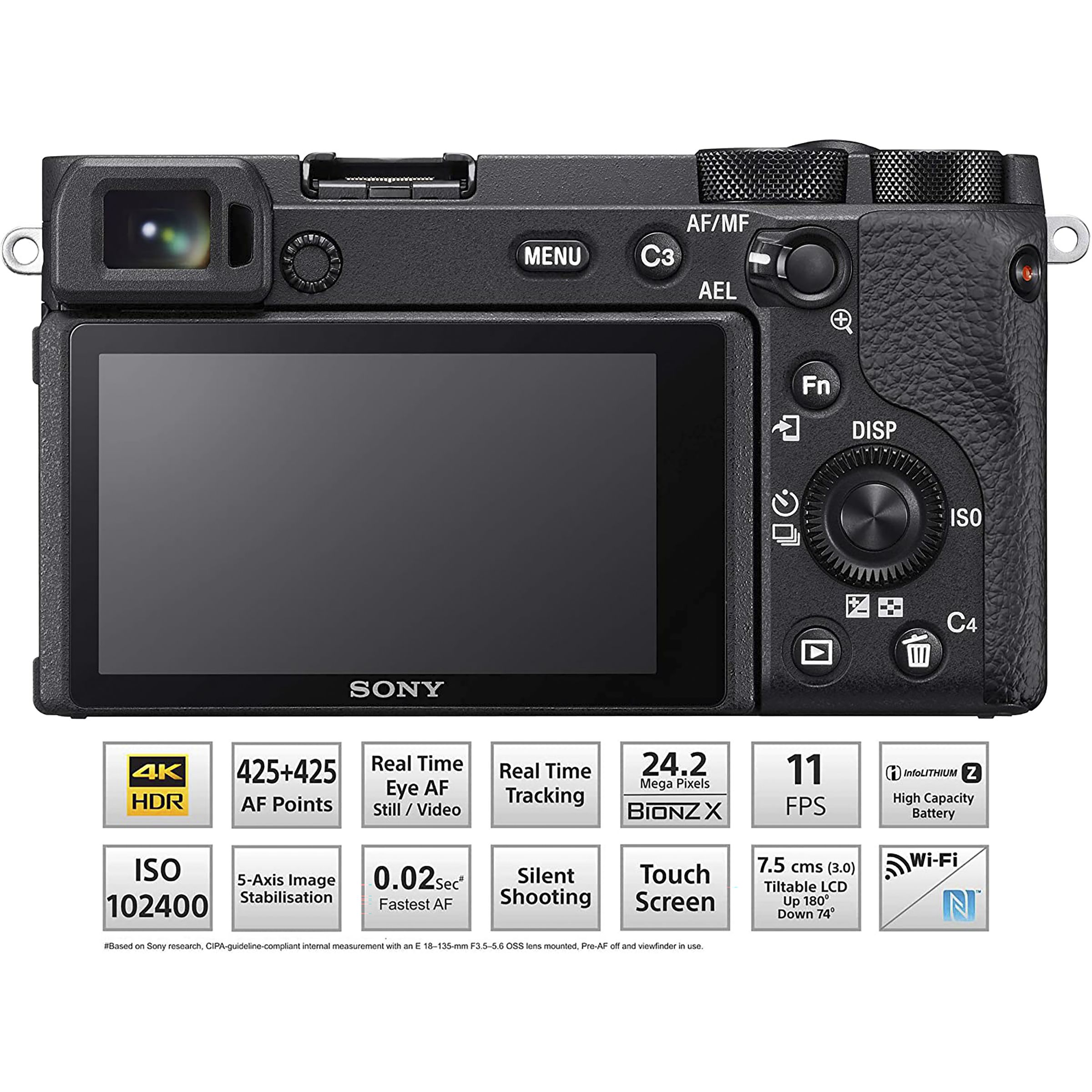 SONY Alpha 6600 24.2MP Mirrorless Camera (18-135 mm Lens, 23.5 x 15.6 mm Sensor, Tiltable LCD Screen)_13