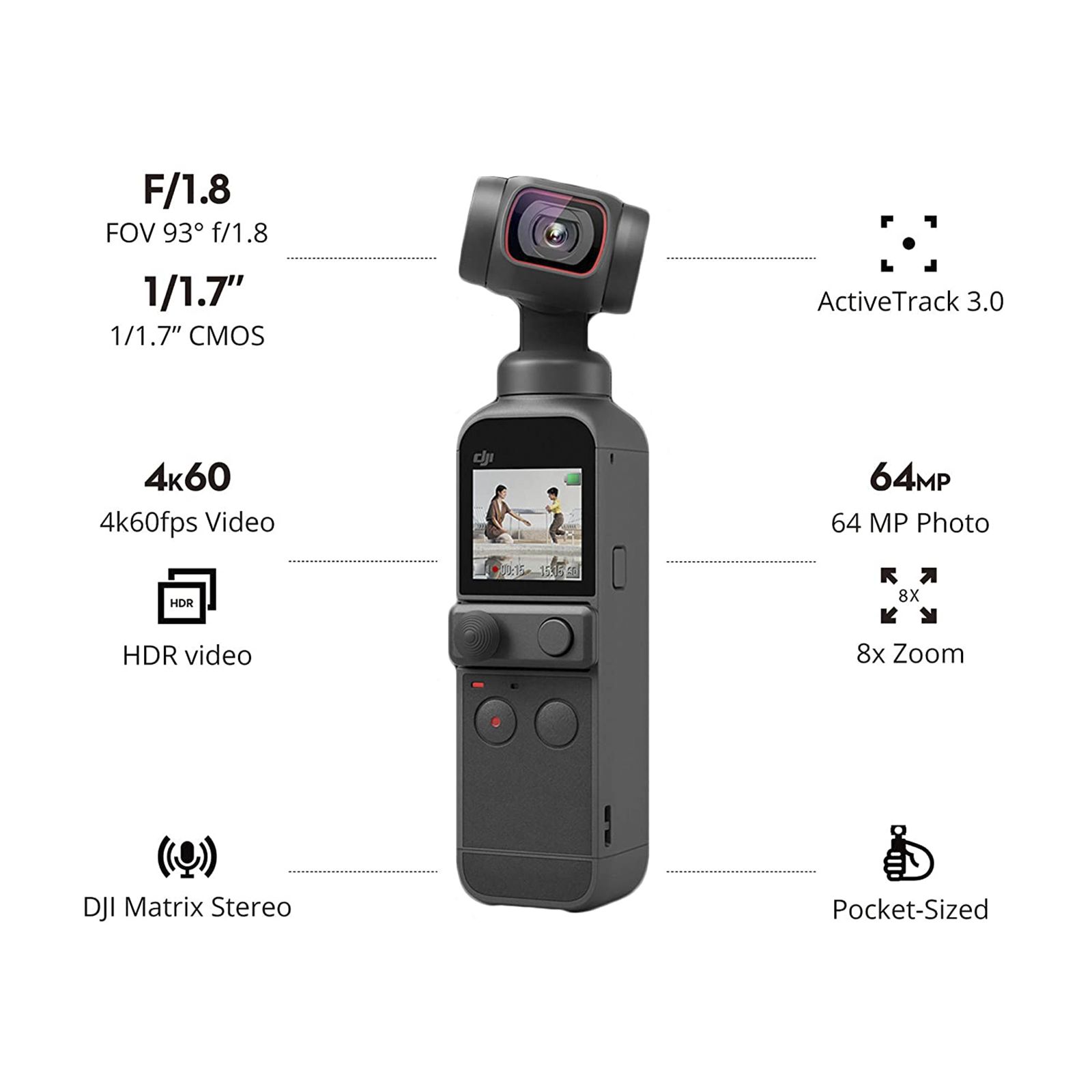 DJI Pocket 2 4K and 64MP 60 FPS Action Camera with Motorized Stabilization (Black) DJI Pocket 2 4K and 64MP 60 FPS Action Camera with Motorized Stabilization (Black)_7