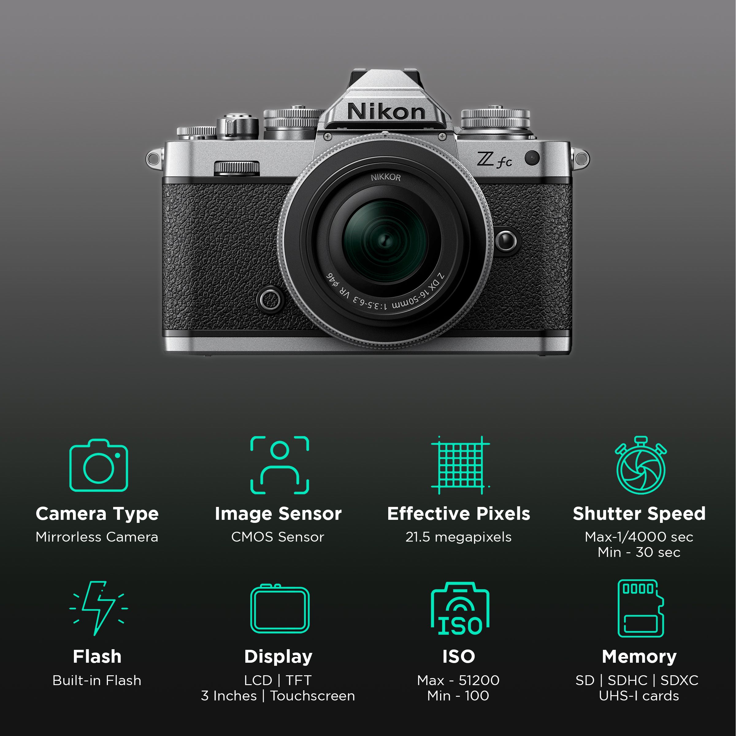 Nikon Z FC 20.9MP Mirrorless Camera (16-50 mm Lens, 15.7 x 23.5 mm Sensor, Full-Time Eye-Detection Auto Focus) Nikon Z FC 20.9MP Mirrorless Camera (16-50 mm Lens, 15.7 x 23.5 mm Sensor, Full-Time Eye-Detection Auto Focus)_2