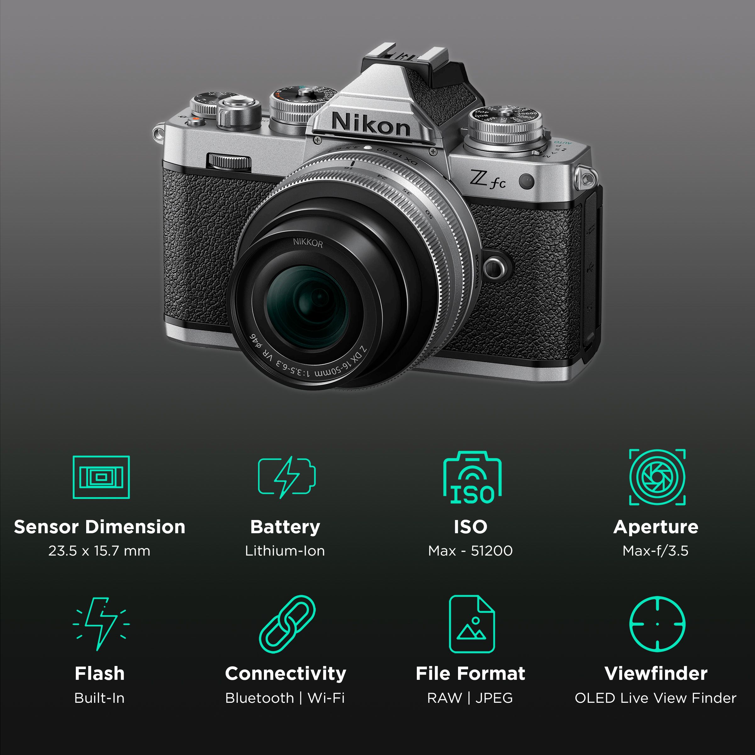 Nikon Z FC 20.9MP Mirrorless Camera (16-50 mm Lens, 15.7 x 23.5 mm Sensor, Full-Time Eye-Detection Auto Focus) Nikon Z FC 20.9MP Mirrorless Camera (16-50 mm Lens, 15.7 x 23.5 mm Sensor, Full-Time Eye-Detection Auto Focus)_3