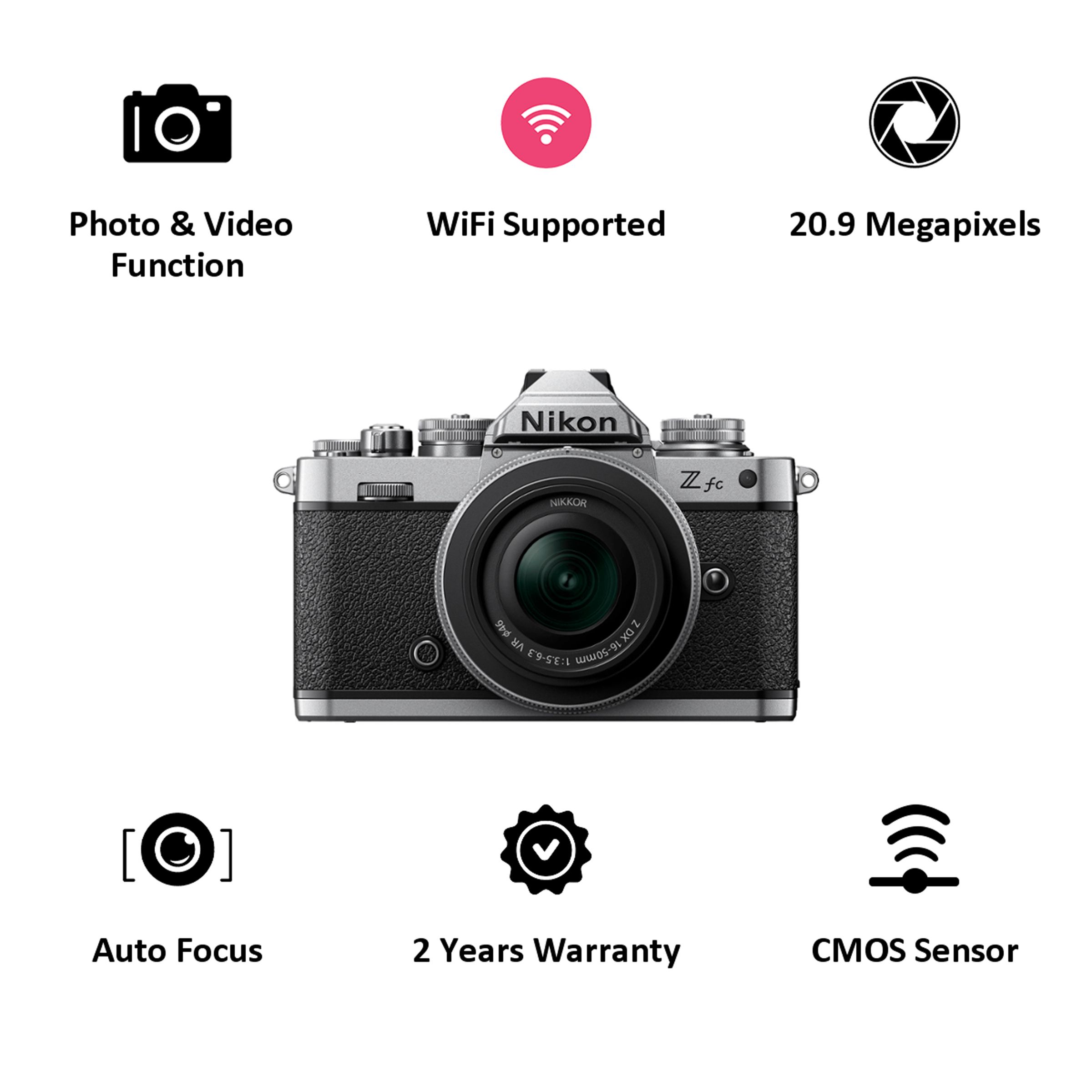 Nikon Z FC 20.9MP Mirrorless Camera (16-50 mm Lens, 15.7 x 23.5 mm Sensor, Full-Time Eye-Detection Auto Focus) Nikon Z FC 20.9MP Mirrorless Camera (16-50 mm Lens, 15.7 x 23.5 mm Sensor, Full-Time Eye-Detection Auto Focus)_7