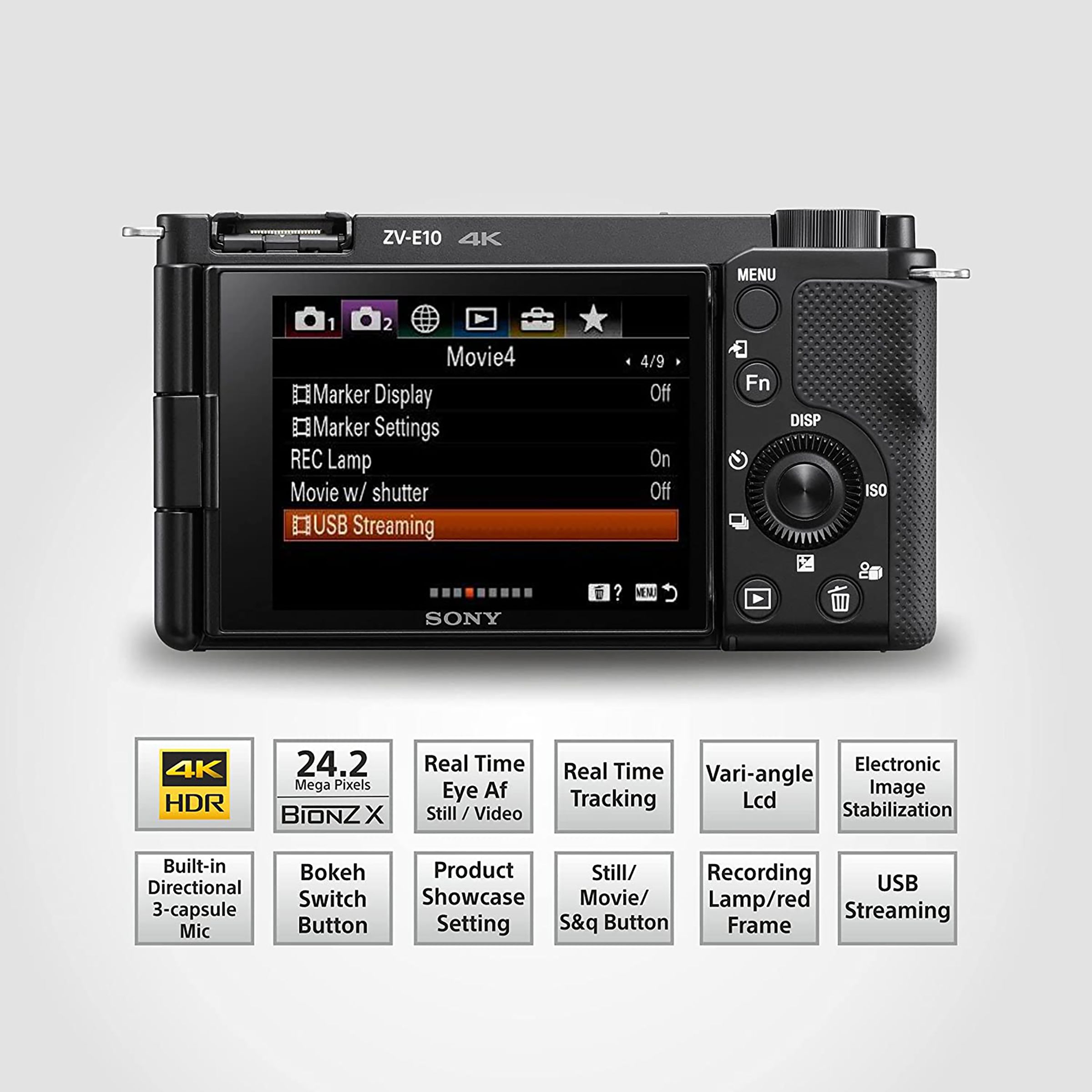 SONY Alpha ZV-E10L 24.2MP Mirrorless Camera (16-50 mm Lens, 23.5 x 15.6 mm Sensor, Vari-Angle Touch Screen LCD)_10