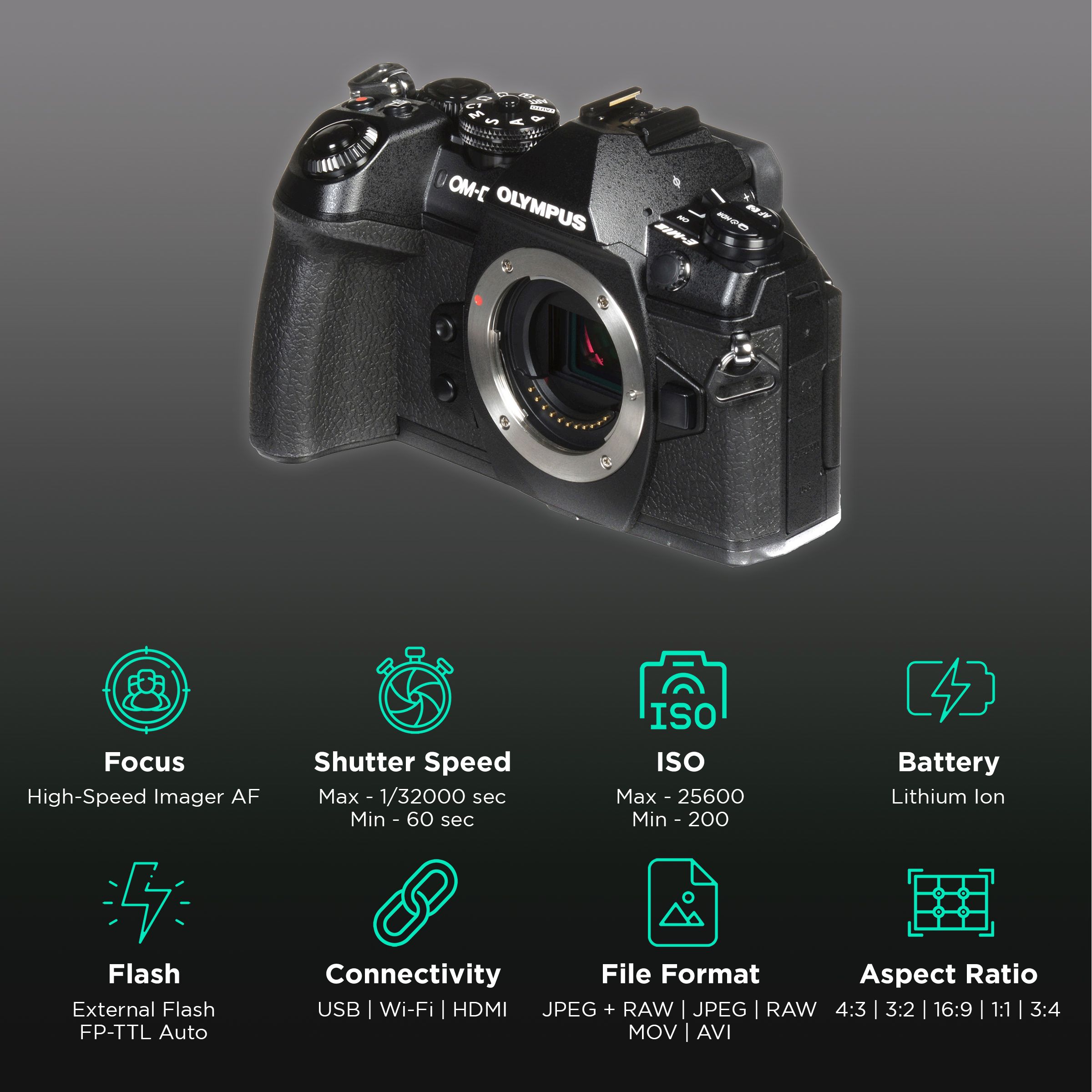 OLYMPUS OM-D E-M1 Mark II 20.4MP Mirrorless Camera (Body Only, 17.4 x 13.0 mm Sensor, 121 Point AF System)_3