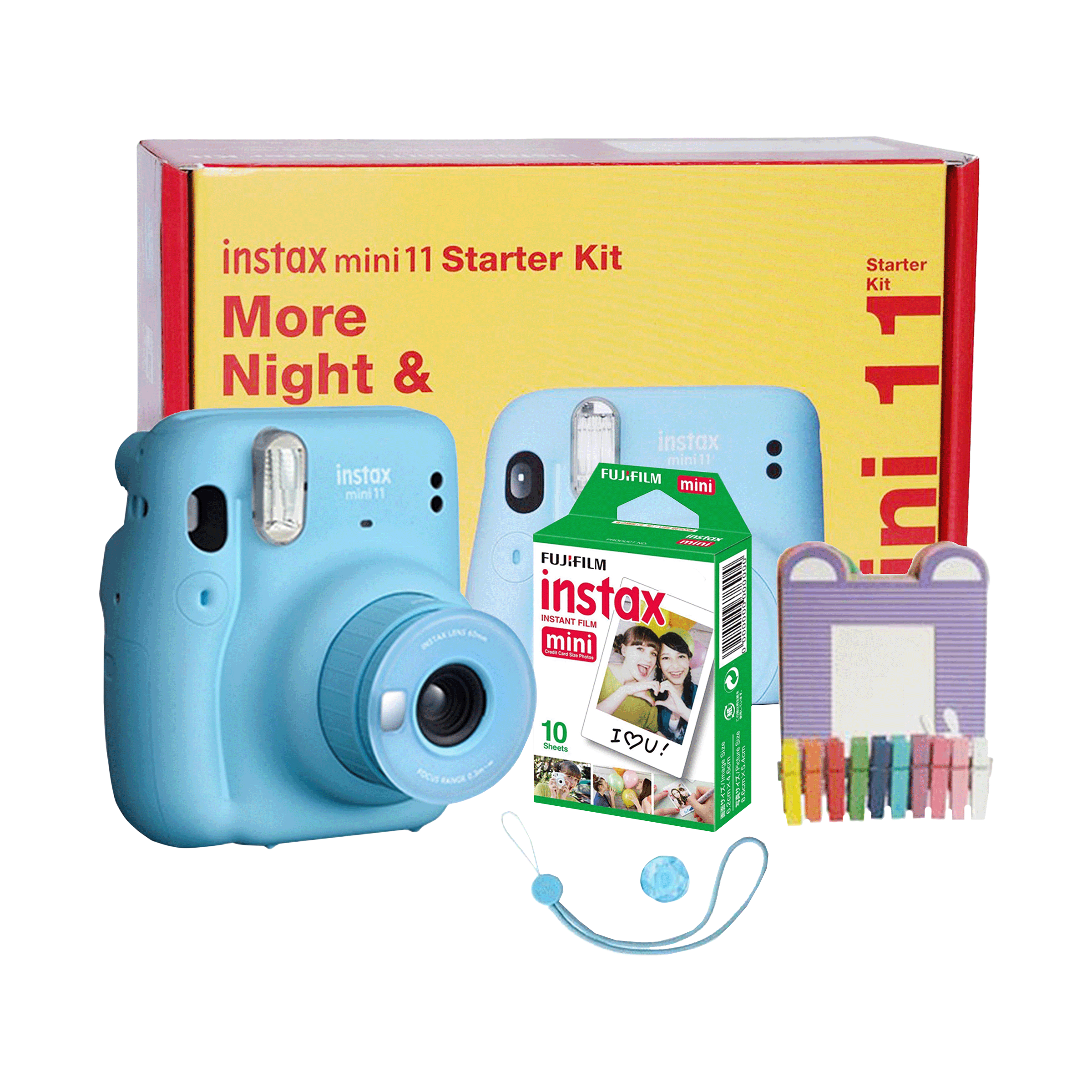 FUJIFILM Instax Mini 11 Starter Kit Instant Camera with 10 Instant Films (Sky Blue) FUJIFILM Instax Mini 11 Starter Kit Instant Camera with 10 Instant Films (Sky Blue)_9