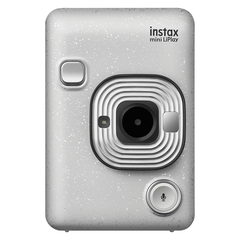 FUJIFILM Instax Mini LiPlay Plus Instant Camera with 10 Instant Films (Stone White) FUJIFILM Instax Mini LiPlay Plus Instant Camera with 10 Instant Films (Stone White)_1