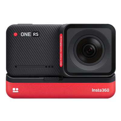 Insta360 One RS 4k Edition 6K and 48MP 60 FPS Waterproof Action Camera with FlowState Stabilisation (Black & Red)