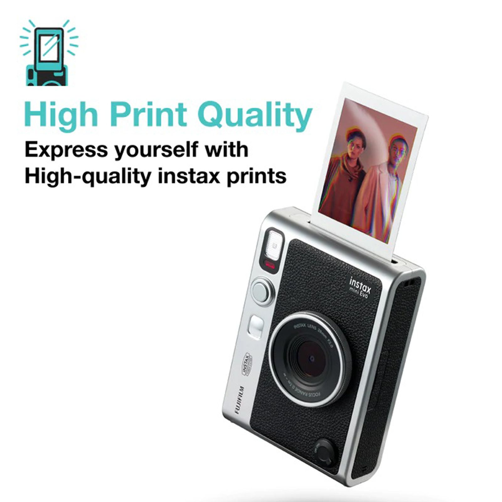 FUJIFILM Instax Mini EVO Premium Edition Instant Camera with 20 Instant Films (Black)_9