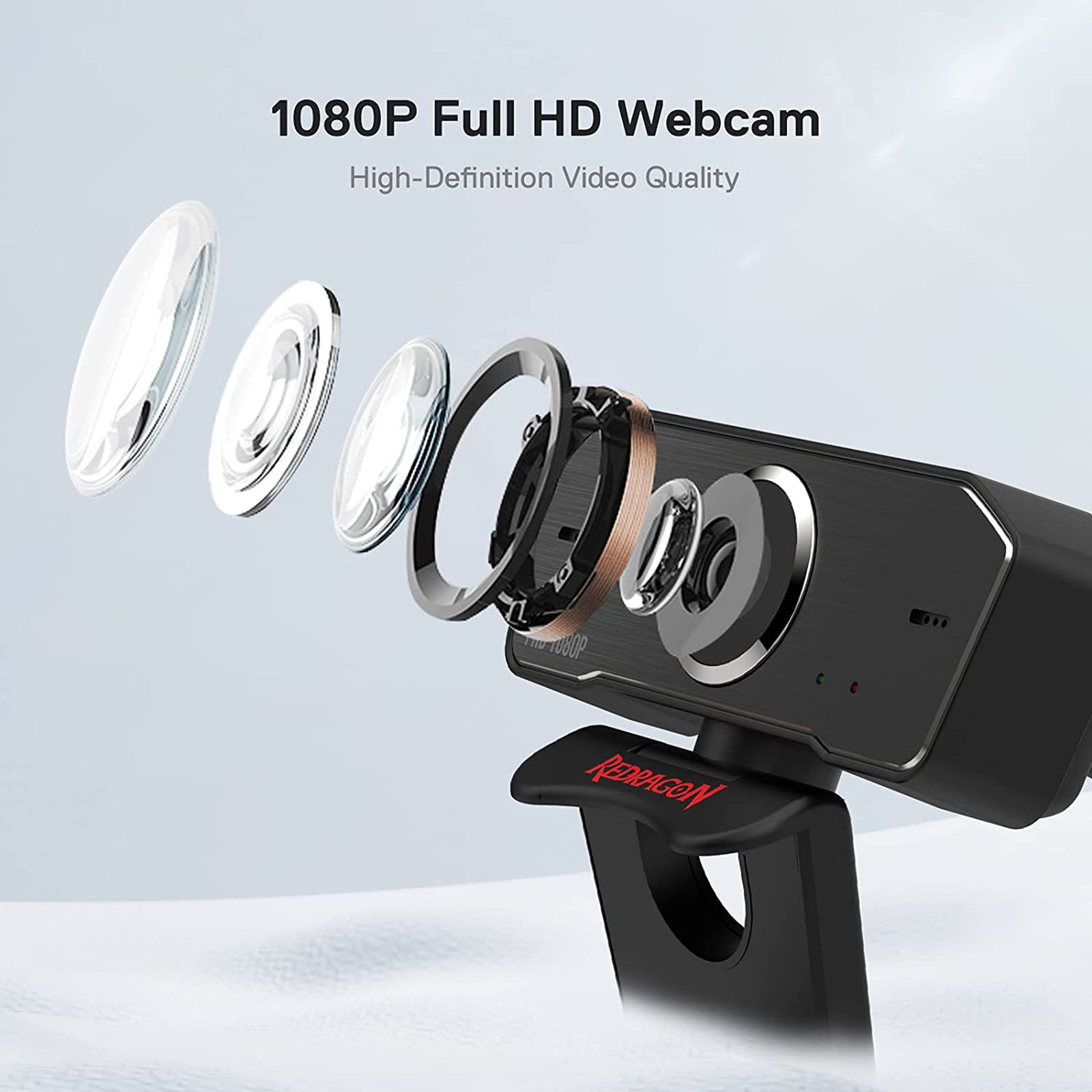 REDRAGON HITMAN 1080P Web Cam (Built-In Dual Microphone, GW800, Black) REDRAGON HITMAN 1080P Web Cam (Built-In Dual Microphone, GW800, Black)_6