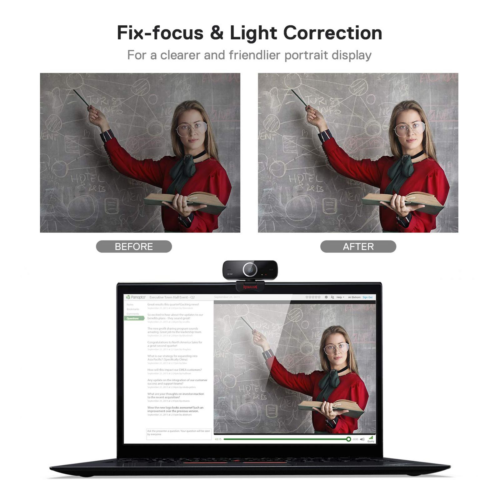 REDRAGON FOBOS 720P Web Cam (Built-In Dual Microphone, GW600, Black) REDRAGON FOBOS 720P Web Cam (Built-In Dual Microphone, GW600, Black)_11