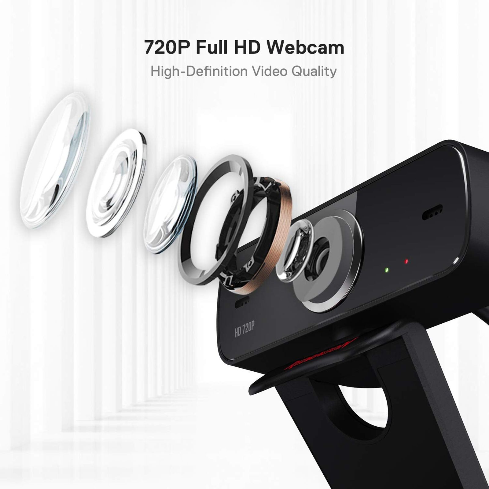 REDRAGON FOBOS 720P Web Cam (Built-In Dual Microphone, GW600, Black) REDRAGON FOBOS 720P Web Cam (Built-In Dual Microphone, GW600, Black)_9