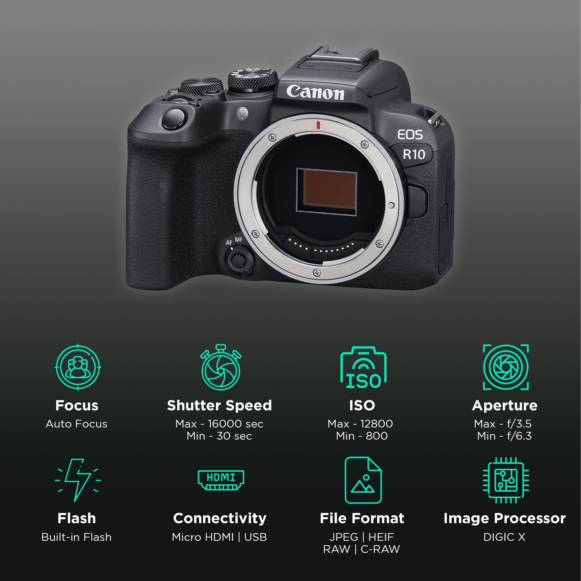 Canon EOS R10 24.2MP Mirrorless Camera (Body Only, 22.3 x 14.9 mm Sensor, Vari-Angle Touch Screen LCD) Canon EOS R10 24.2MP Mirrorless Camera (Body Only, 22.3 x 14.9 mm Sensor, Vari-Angle Touch Screen LCD)_3