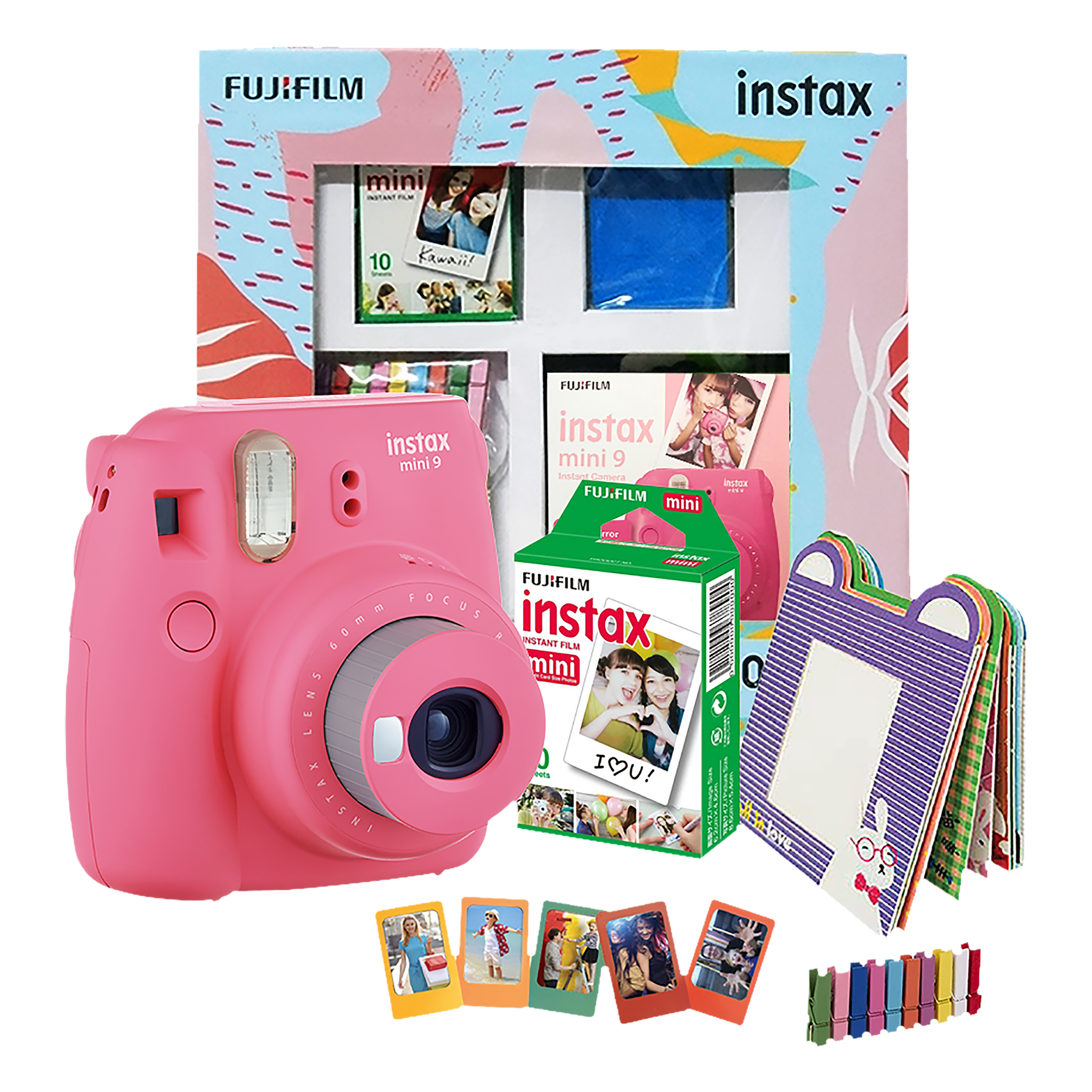 FUJIFILM Instax Mini 9 Delight Box Instant Camera with 10 Instant Films (Flamingo Pink) FUJIFILM Instax Mini 9 Delight Box Instant Camera with 10 Instant Films (Flamingo Pink)_6