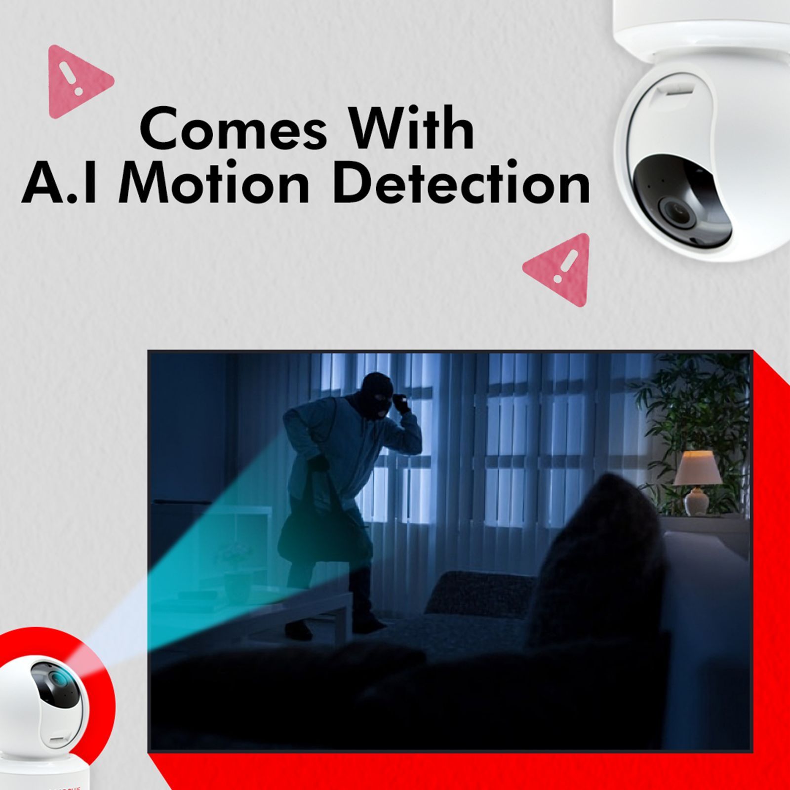 CP PLUS Smart CCTV Security Camera (Motion Alert & Google Assistant Support, CP-E31A, White)_6