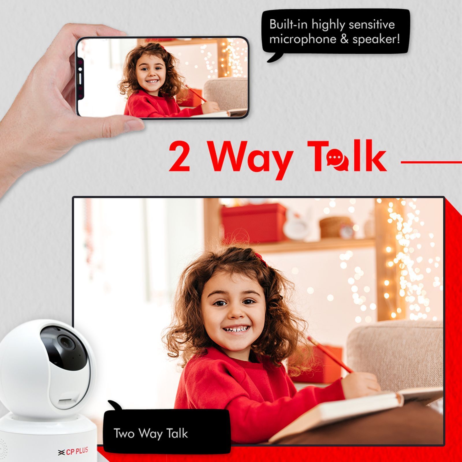 CP PLUS Smart CCTV Security Camera (Motion Alert & Google Assistant Support, CP-E31A, White)_2
