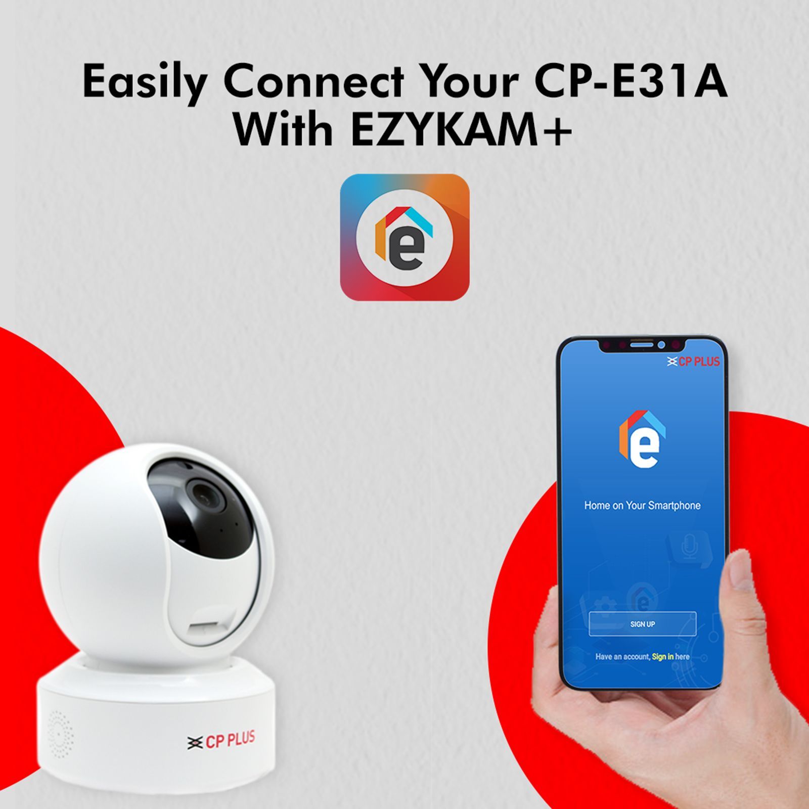 CP PLUS Smart CCTV Security Camera (Motion Alert & Google Assistant Support, CP-E31A, White)_3