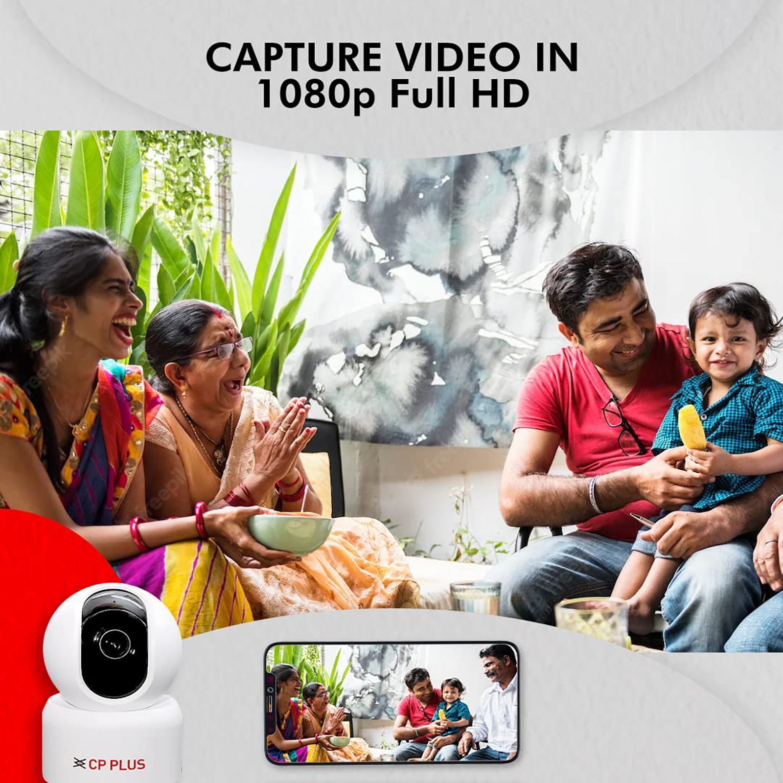 CP PLUS Smart CCTV Security Camera (Google Assistant Support, CP-E25A, White)_14