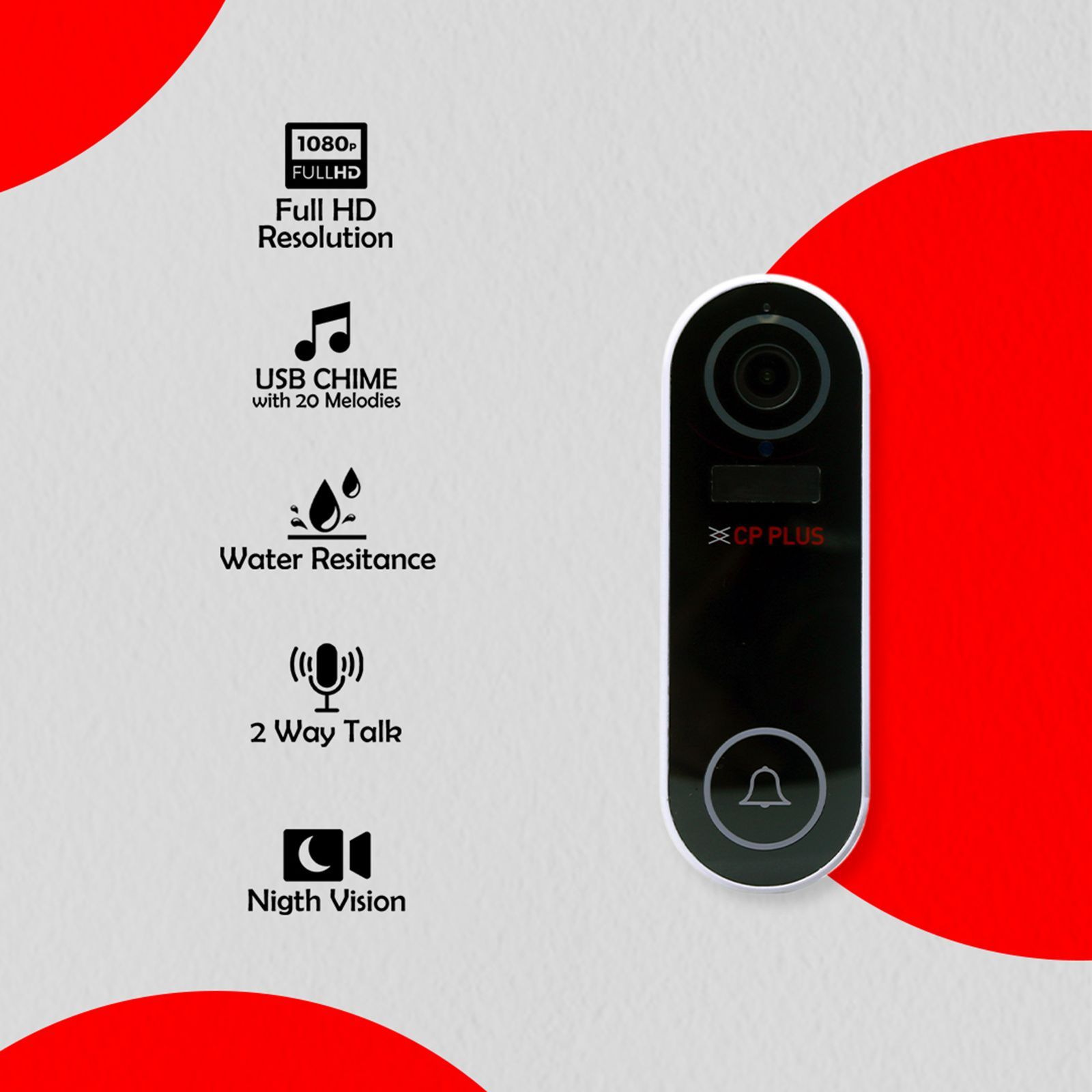 CP PLUS Video Door Bell (Google Assistant, CP-L23, Black) CP PLUS Video Door Bell (Google Assistant, CP-L23, Black)_7