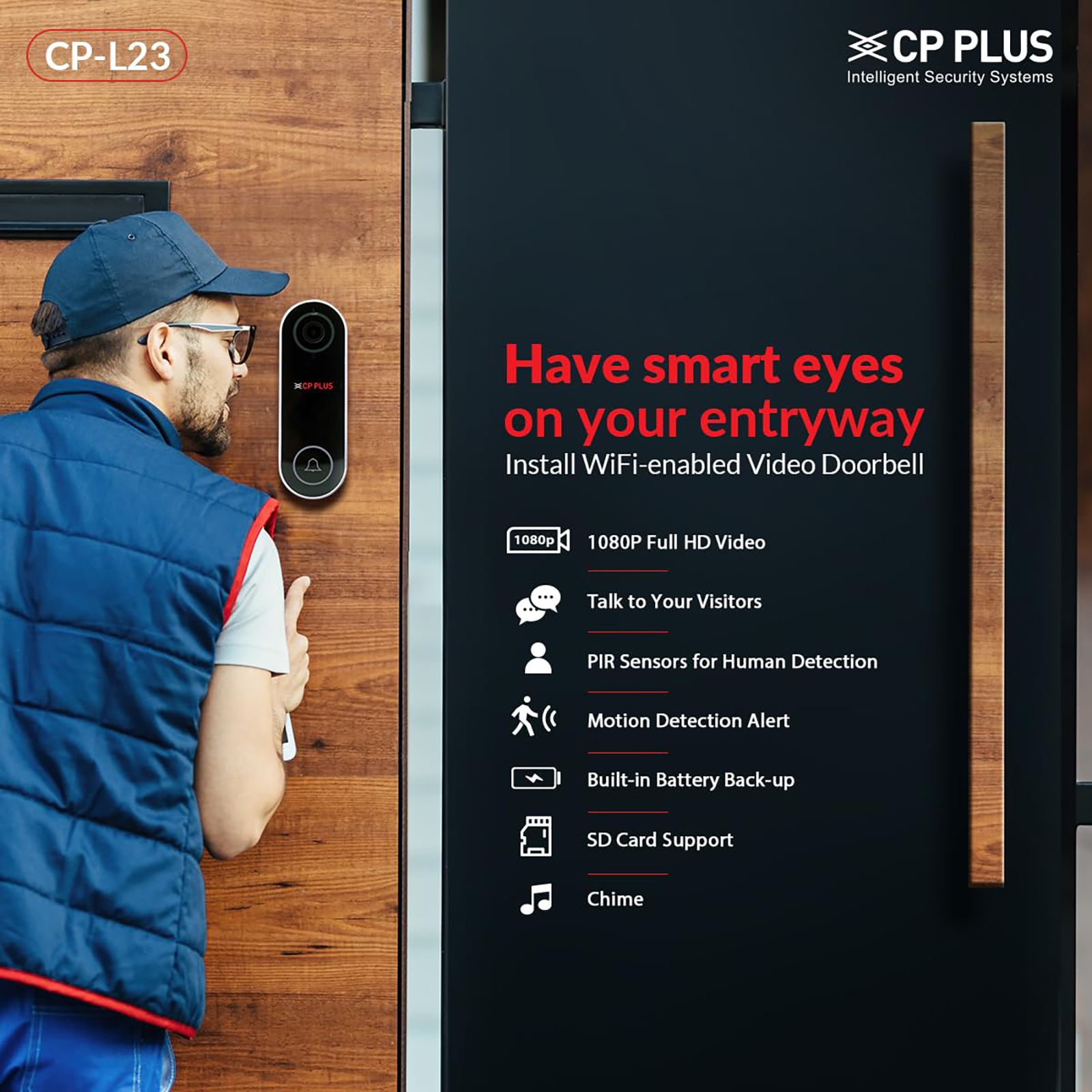 CP PLUS Video Door Bell (Google Assistant, CP-L23, Black) CP PLUS Video Door Bell (Google Assistant, CP-L23, Black)_11
