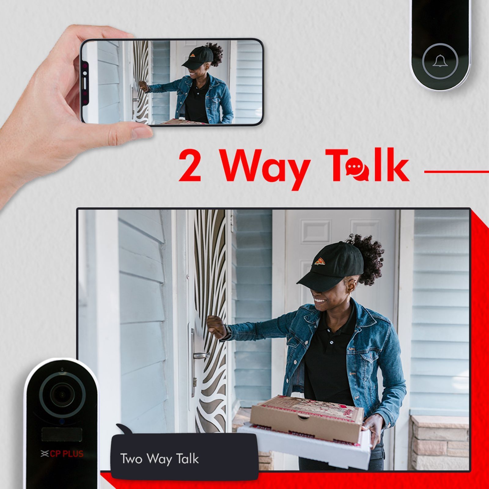 CP PLUS Video Door Bell (Google Assistant, CP-L23, Black) CP PLUS Video Door Bell (Google Assistant, CP-L23, Black)_3