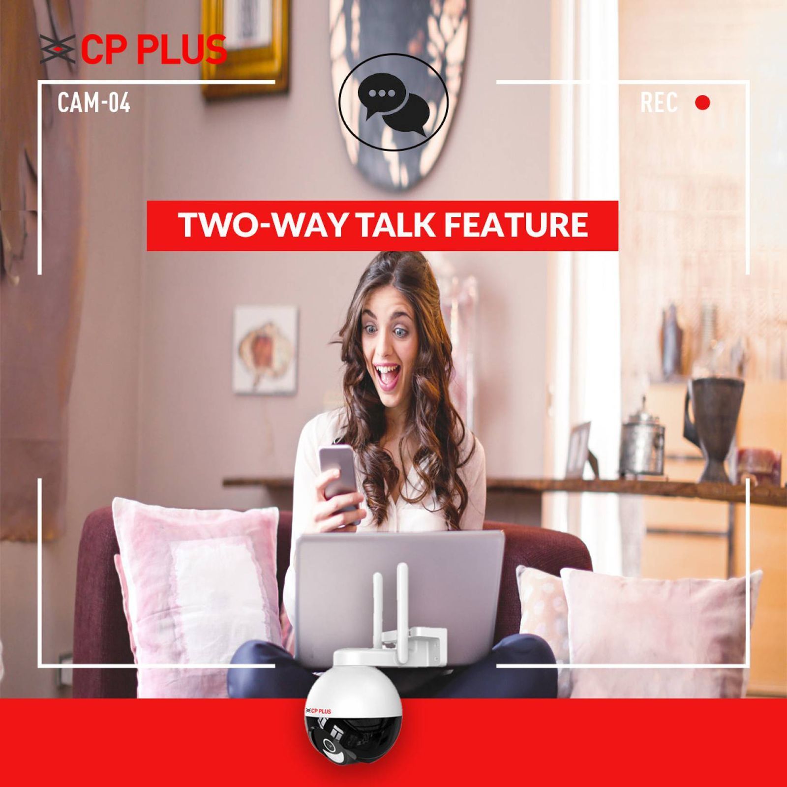 CP PLUS Ezykam HD WiFi CCTV Security Camera (Motion Detection, CP-Z43A, White) CP PLUS Ezykam HD WiFi CCTV Security Camera (Motion Detection, CP-Z43A, White)_9