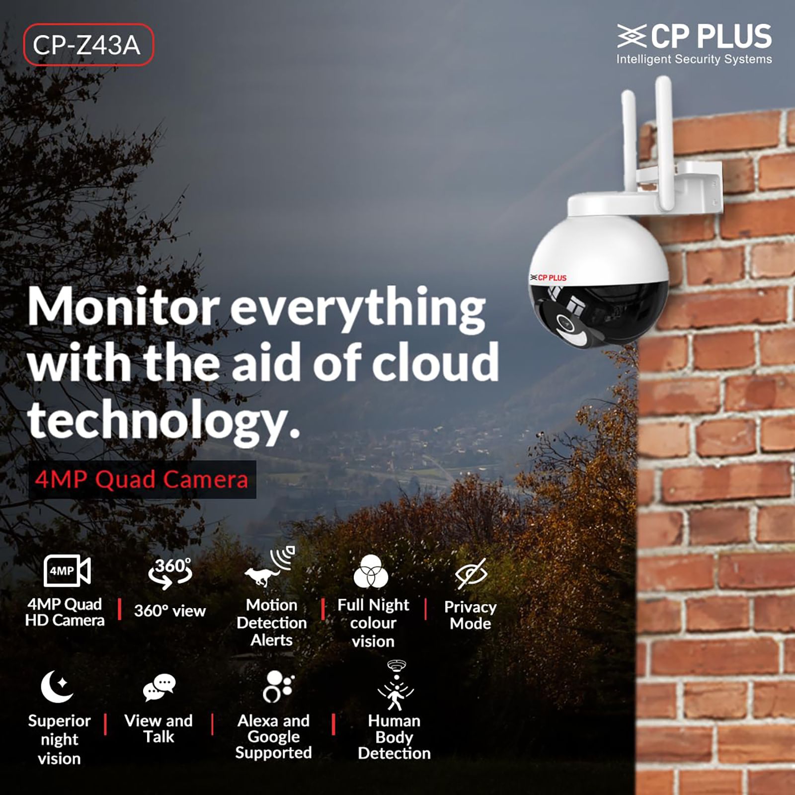 CP PLUS Ezykam HD WiFi CCTV Security Camera (Motion Detection, CP-Z43A, White) CP PLUS Ezykam HD WiFi CCTV Security Camera (Motion Detection, CP-Z43A, White)_13