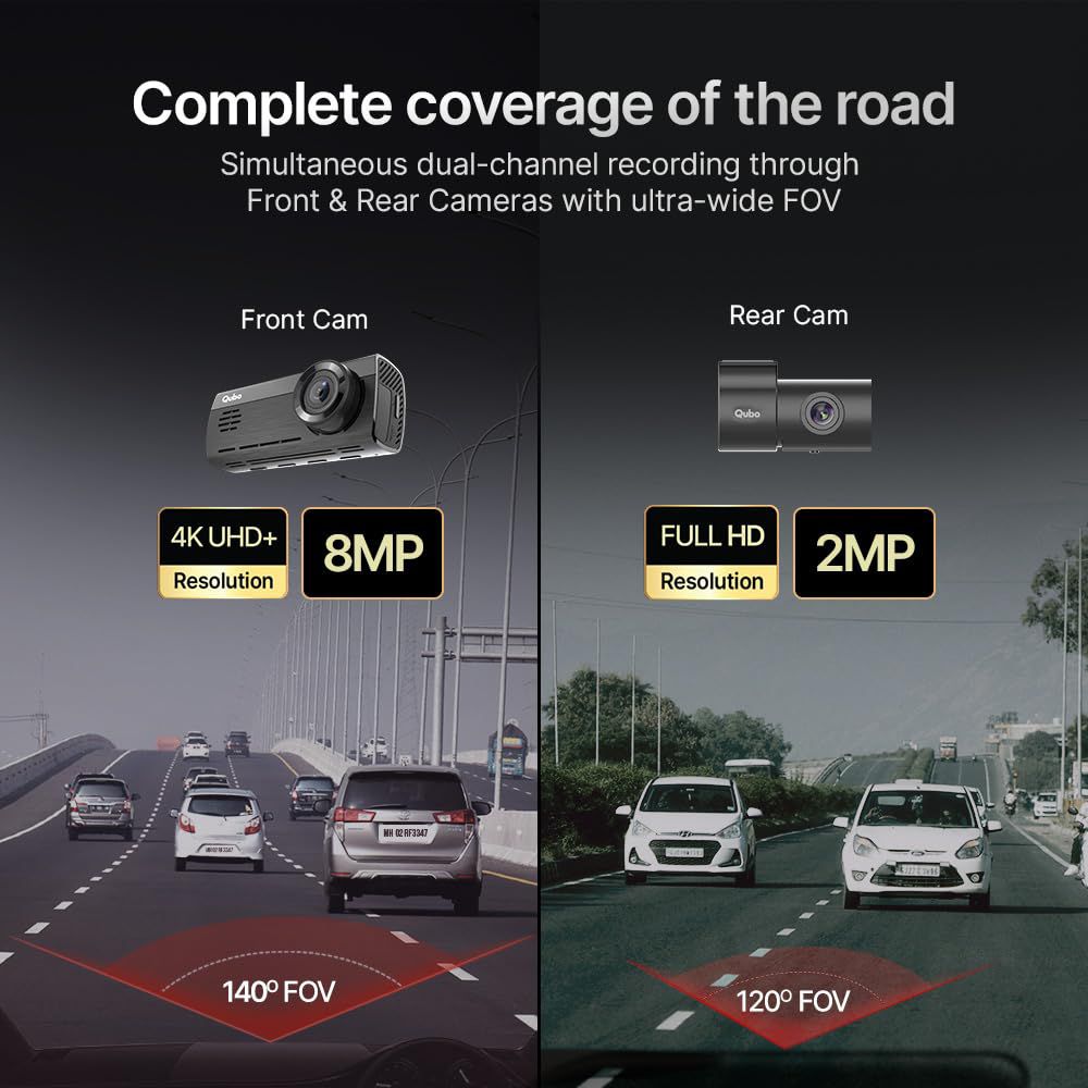 Qubo Dashcam Pro 4K UHD and 8MP Action Camera with ADAS Technology (Black) Qubo Dashcam Pro 4K UHD and 8MP Action Camera with ADAS Technology (Black)_8