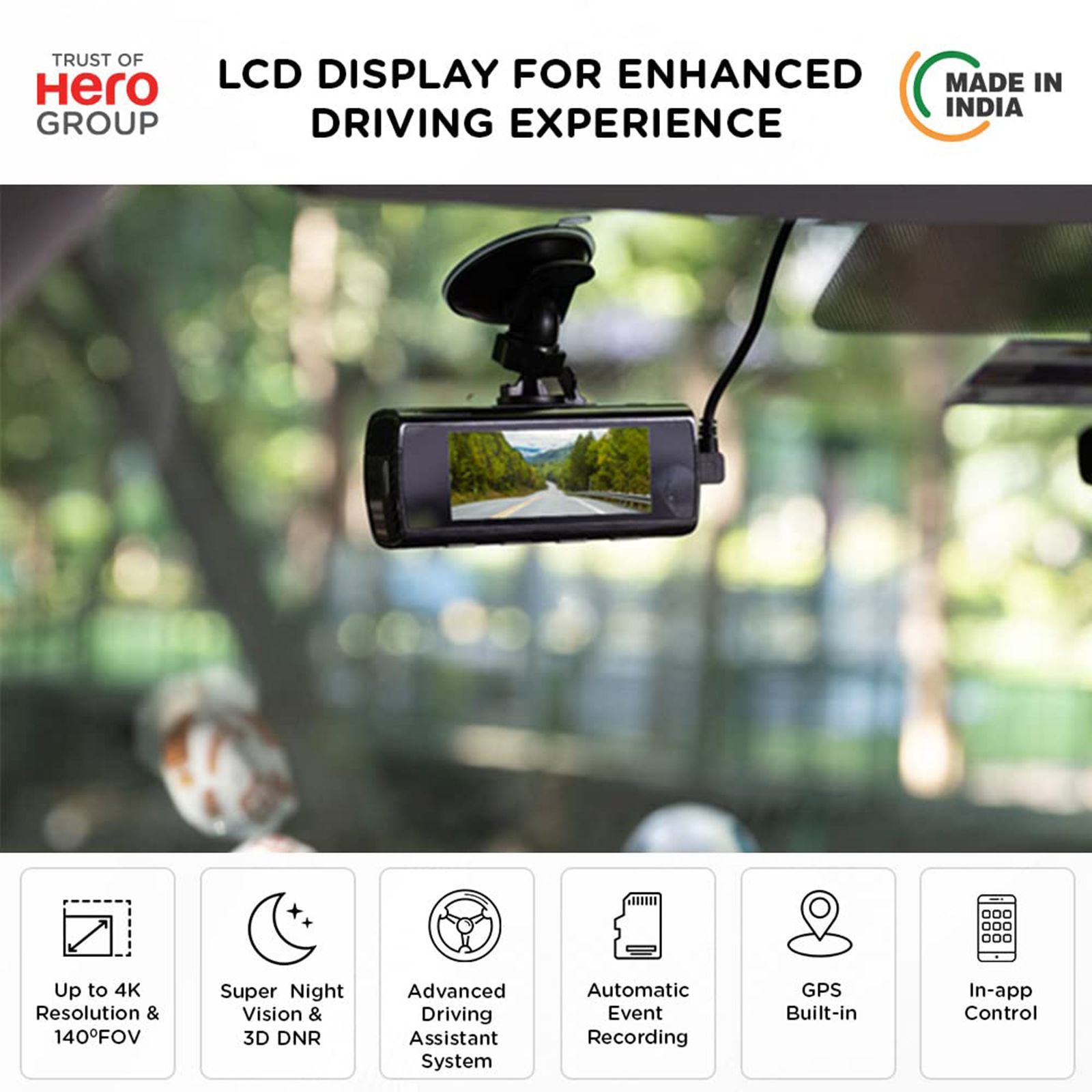 Qubo Dashcam Pro 4K UHD and 8MP Action Camera with ADAS Technology (Black) Qubo Dashcam Pro 4K UHD and 8MP Action Camera with ADAS Technology (Black)_11