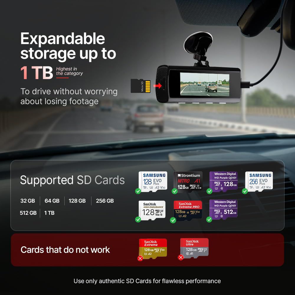 Qubo Dashcam Pro 4K UHD and 8MP Action Camera with ADAS Technology (Black) Qubo Dashcam Pro 4K UHD and 8MP Action Camera with ADAS Technology (Black)_15